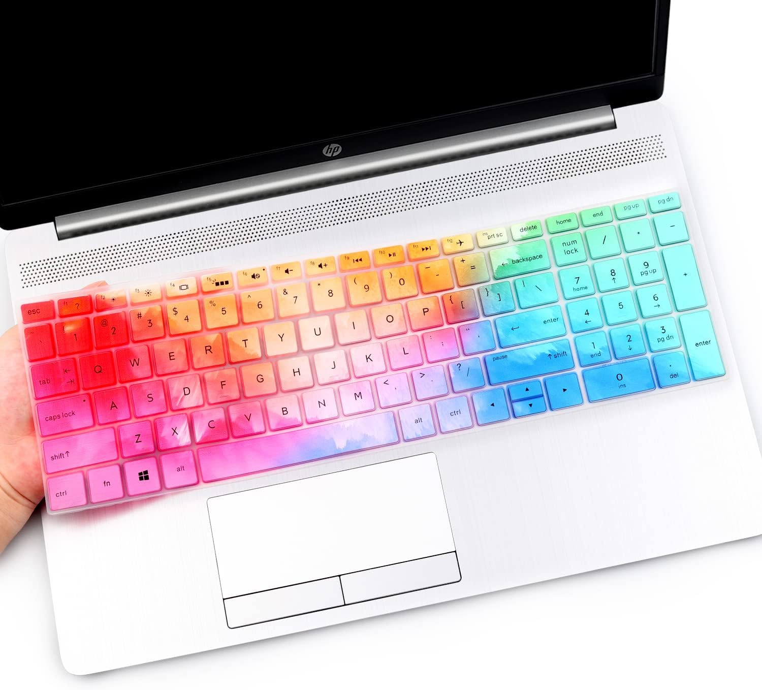 2Pcs I-Tensodo Keyboard Cover Skin for 15.6 HP Pavilion X360 15-BR075NR 15M-BP012DX BP011DX BP111DX BP112DX 15M-BQ021DX BQ121DX, 15-BS020NR 15-BS020WM 15-BS013DX 15-BW011DX, HP Envy 17M