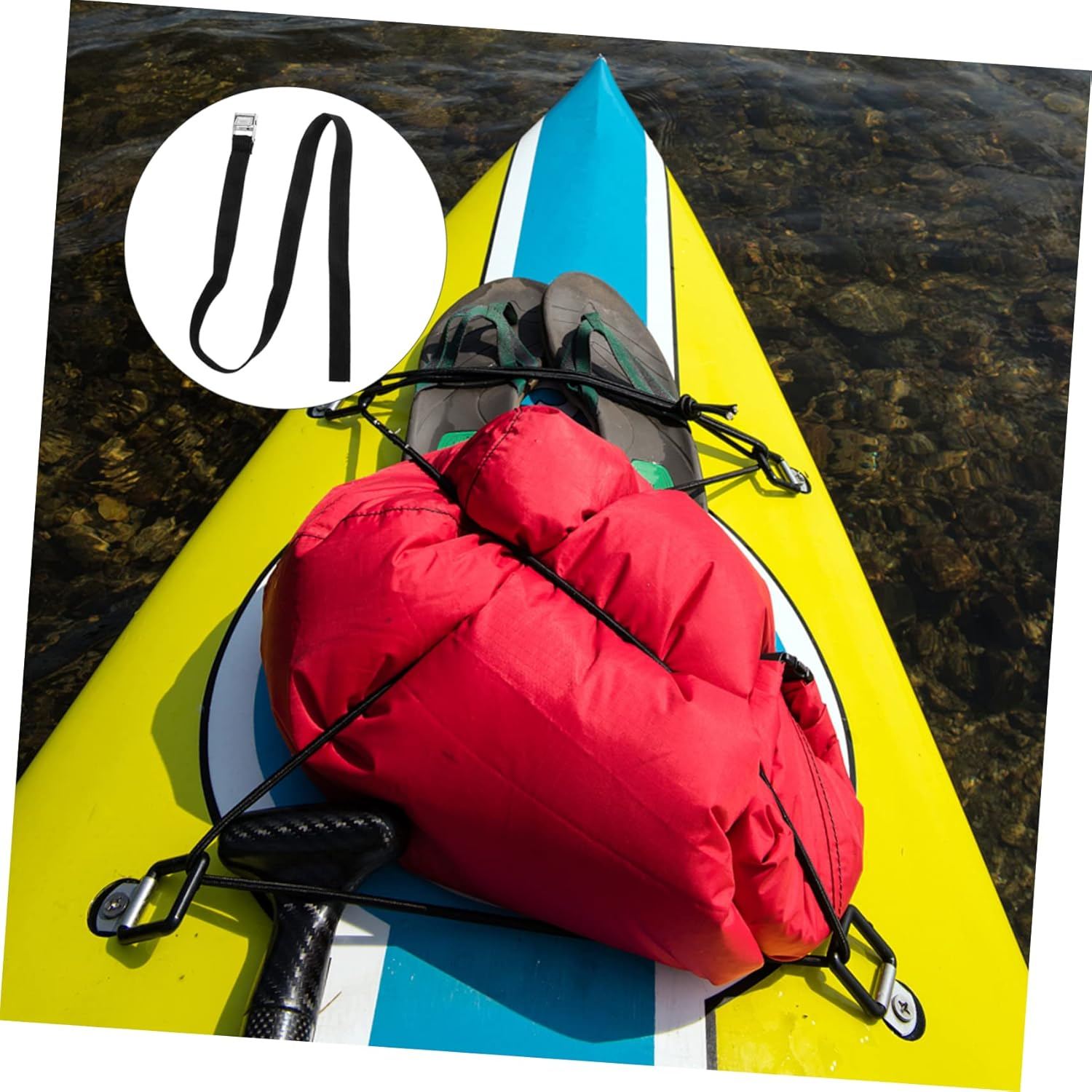 OSOLADY Surfboard Straps Luggage Packing Strap Heavy Duty Buckle 2Pcs Travel Suitcase Fixing Belt for Outdoor Gear image number 1