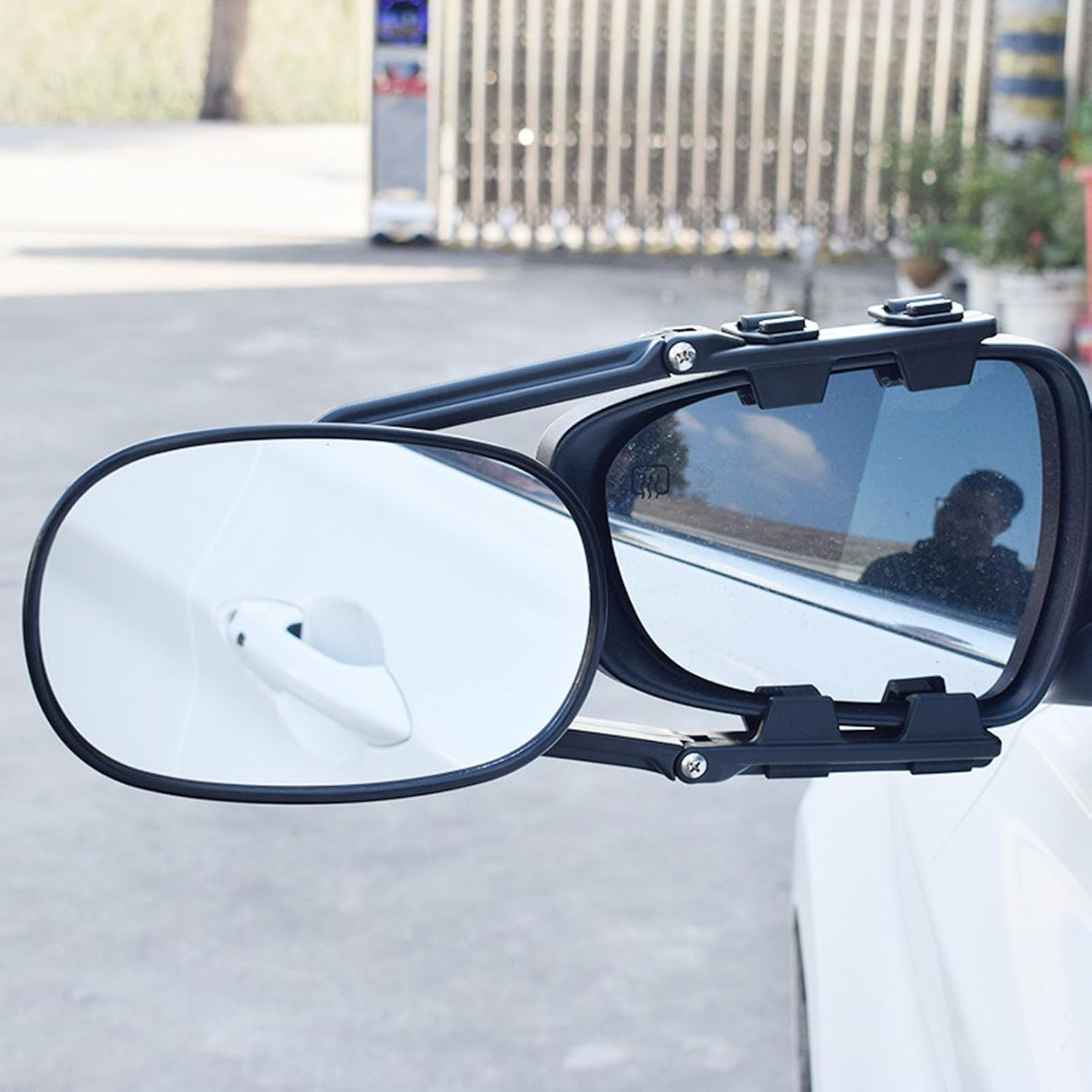 Extendable Pair Mirror Extenders, Clip on Towing Mirrors 360 Degree Adjustable Rearview Mirrors Ideal for Cars Trucks Rvs image number 3