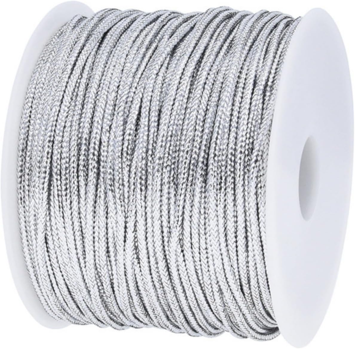 1 Rolls Metallic Elastic Cords Stretch Cord,0.8Mm X 100M Ribbon Metallic Tinsel Cord Rope,For Braiding Rope for Gift Wrapping,Crafts,Ornaments Hanging,Jewelry Making,Bracelets,Hair Decorations (S) image number 6