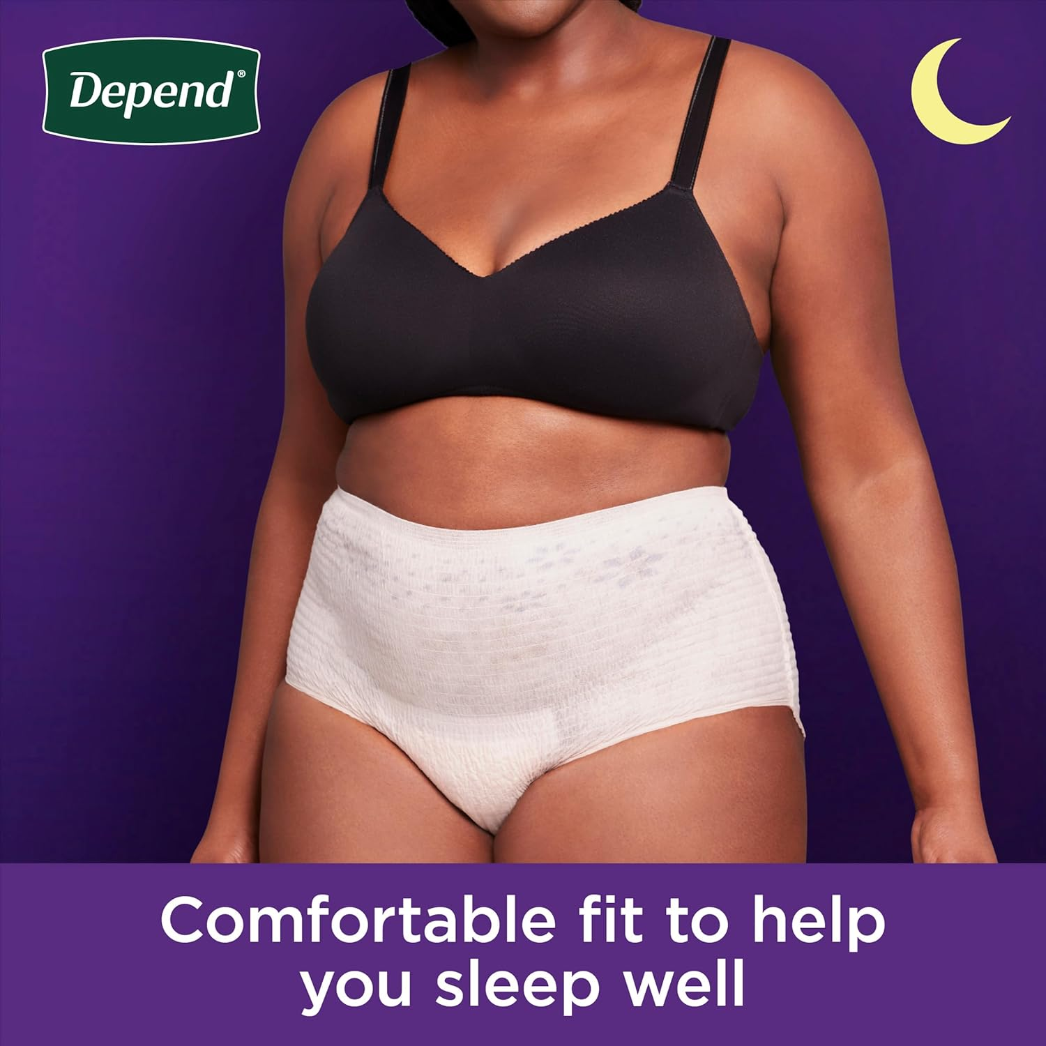 Depend Night Defense Incontinence Underwear for Women Disposable, Overnight, Medium (Packaging May Vary) Blush Medium (60 Count) image number 3