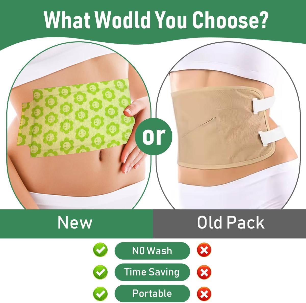 30 PCS Castor Oil Pack Wrap plus Size, Castor Oil Patches Self-Adhesive 11.8 * 6.3 in for Liver, Stomach, anti Leakage, No Wash, Portable for Women and Men image number 5