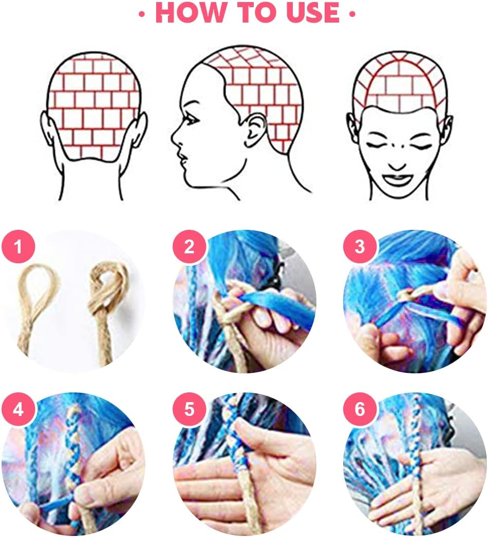 KRALER Thin Ombre Brown to Blonde Dreadlocks Extensions 22" 0.6Cm Synthetic Crochet Braided Hair Backcombed Dreads Extensions(10 Strands) image number 4