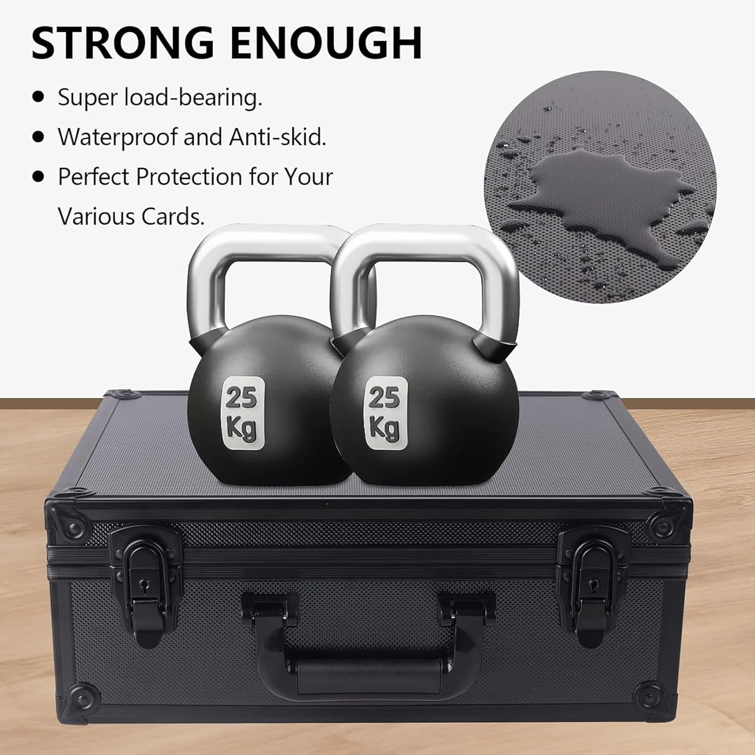 Toploader Storage Box for 3" X 4" 35Pt Rigid Card, Trading and Sports Card Hard Case Holds 600+ Toploaders, 38 * 27 * 14Cm Black image number 1