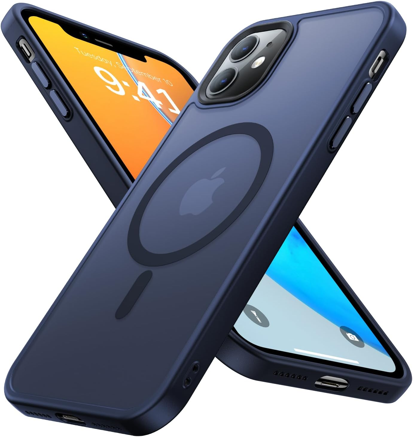 Olialia Strong Magnetic Case for Iphone 11, [Compatible with Magsafe] [Military Drop Protection] Skin-Friendly Touch Shockproof Protective Slim Phone Cover 6.1 Inch, Black