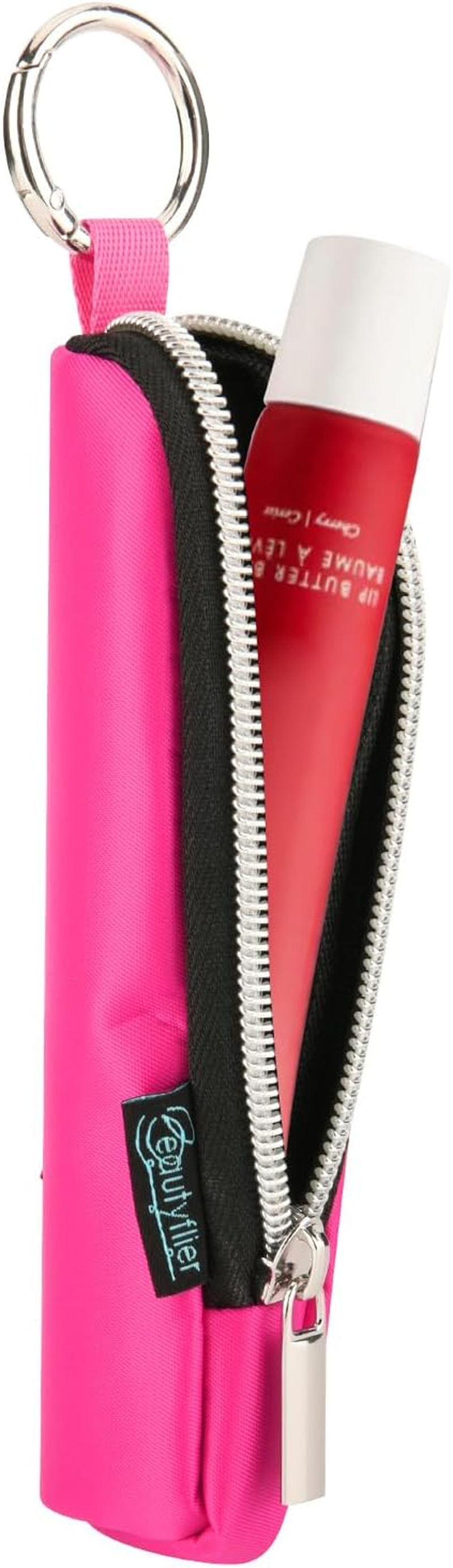 Beautyflier Tinted Lip Butter Balm Keychain Holder Compatible with Summer Fridays 0.5 Oz Lip Balm, Attachment for Summer Fridays, Shine Lip Gloss Portable Holder (Black)