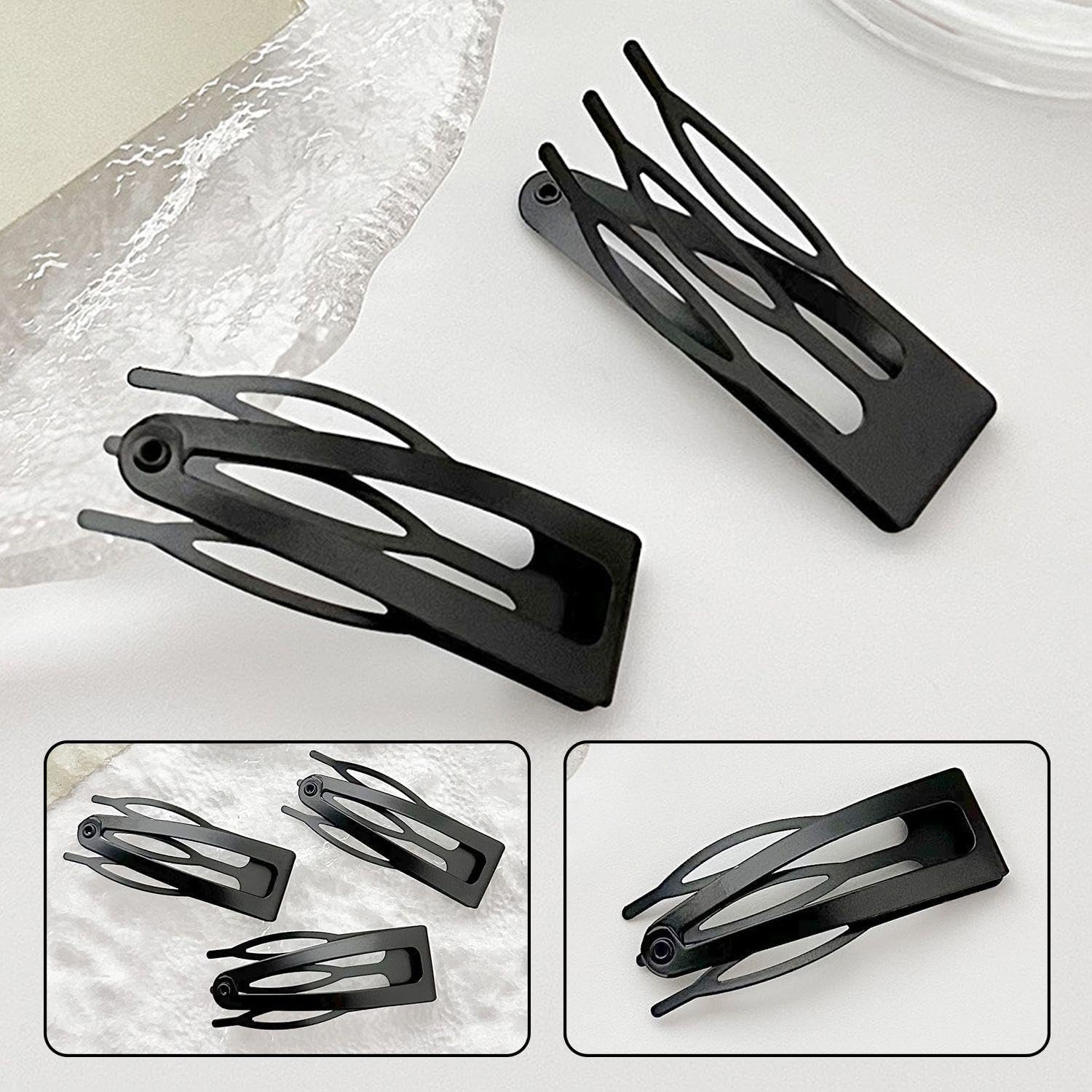 26 Hair Pins for Snap Button, Simple Side Hair Pins, Fashionable and Versatile Hair Accessories, Metal Hair Tray Tools, Hairstyle Accessories image number 1