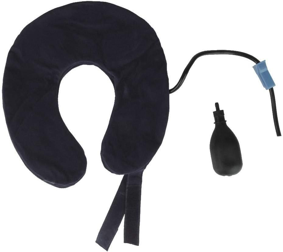 Inflatable Cervical Neck Traction Device & Collar Brace, Best for Neck Support & Instant Relief for Chiropractic Chronic Neck Pain, Spine Alignment, Adjustable Pillow Size (Grey) - Grey image number 2