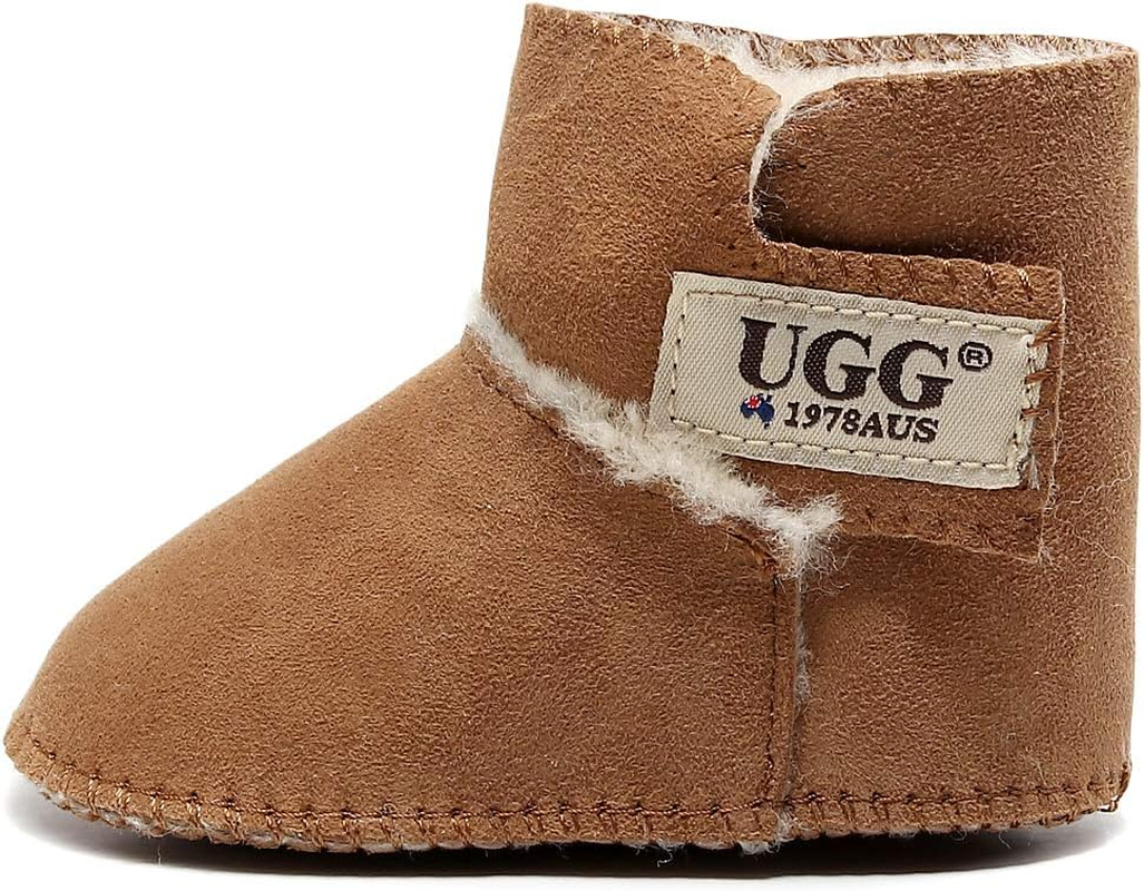 Best Gift Choice UGG Baby Bootie- Premium Australian Sheepskin, Super Warm and Comfort