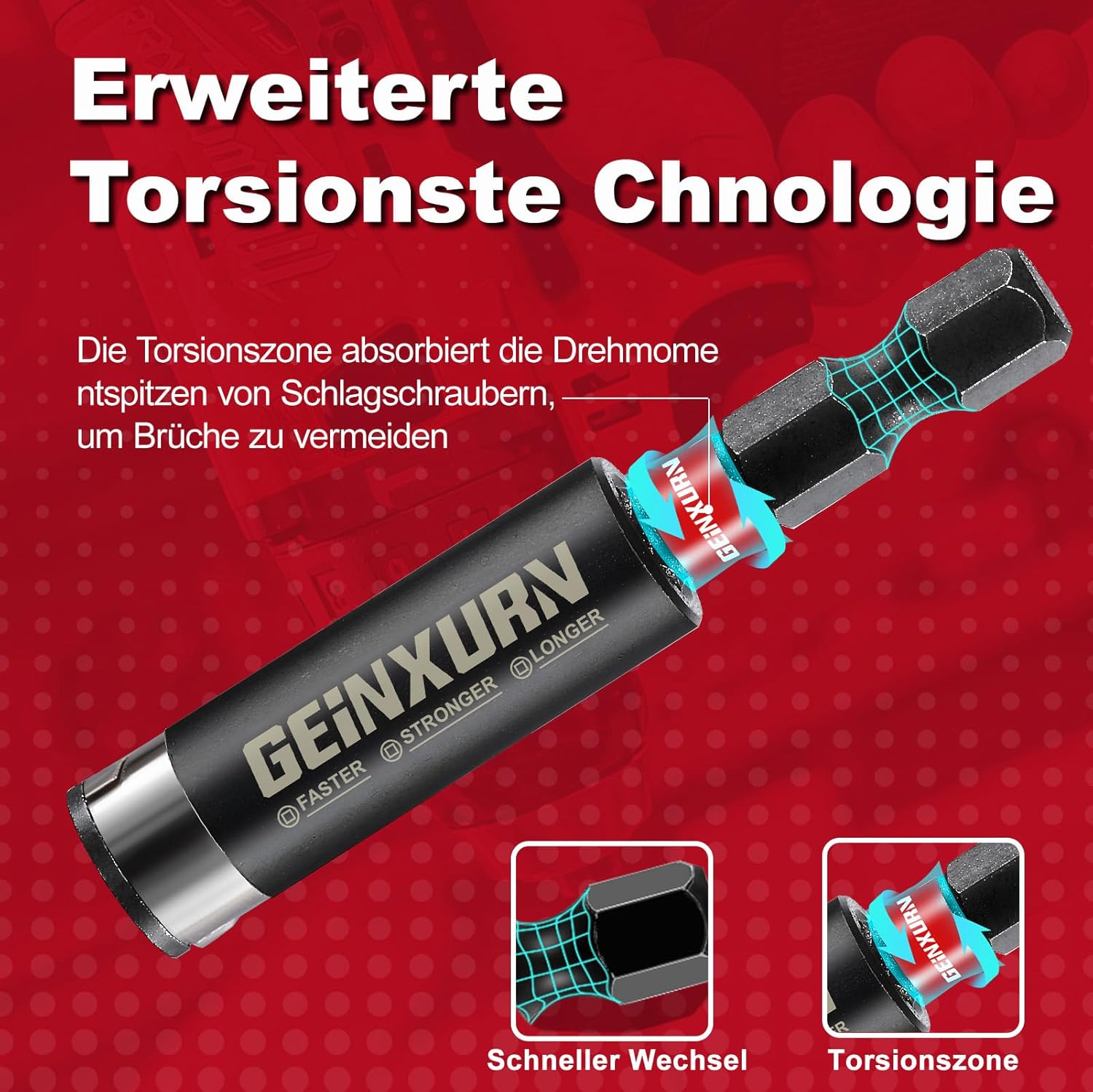 Geinxurn Impact Resistant Screwdriver Bit Set, Hexagonal Bit Set, 20 Pieces Hex (1.5-8 Mm) 25 Mm 50 Mm 1/4 Inch Hex Shank S2 Alloy Steel Screwdriver Bits with 1 Piece 60 Mm Magnetic Bit Holder image number 6