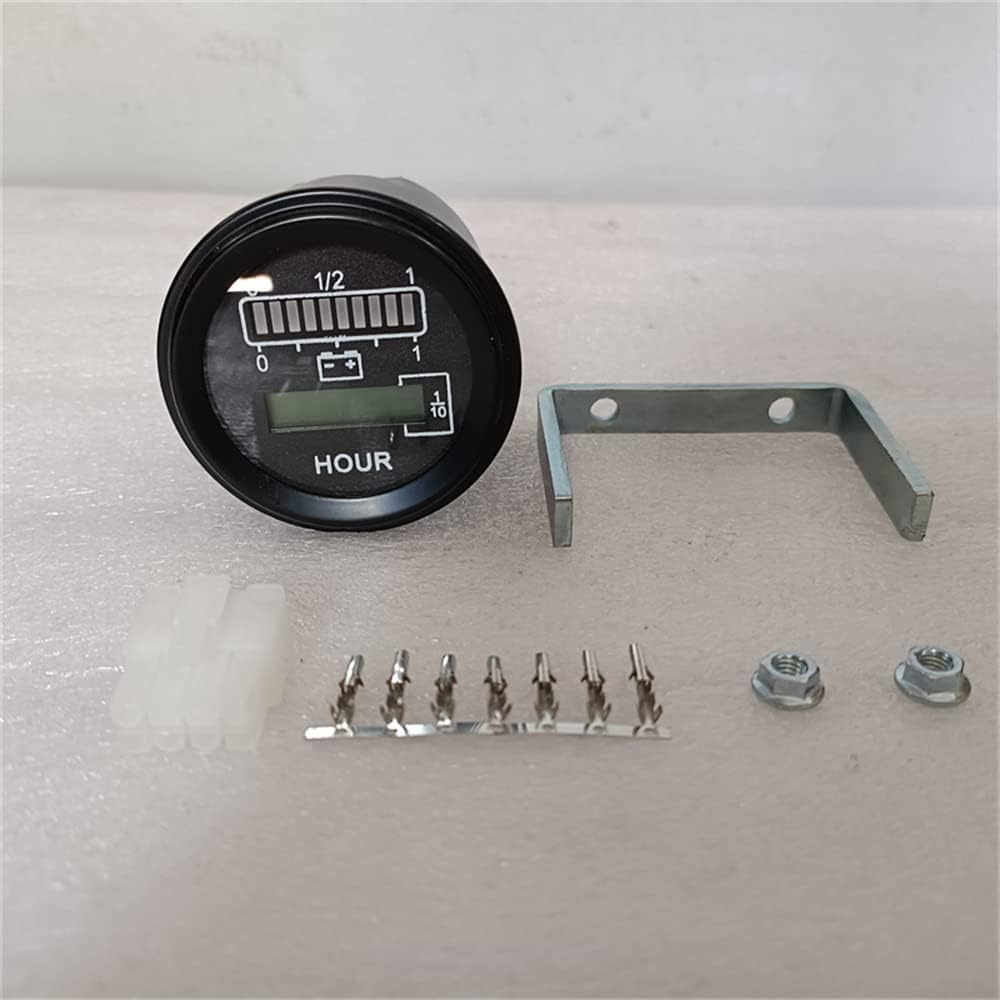 Battery Indicator 48V 52Mm Replace Curits 803RB2448BCJ3010 48 Volt Battery Gauge Capacity Voltage Hour Meter Voltmeter for Forklift Golf Cart Electric Vehicle Pallet Truck Stacke image number 2