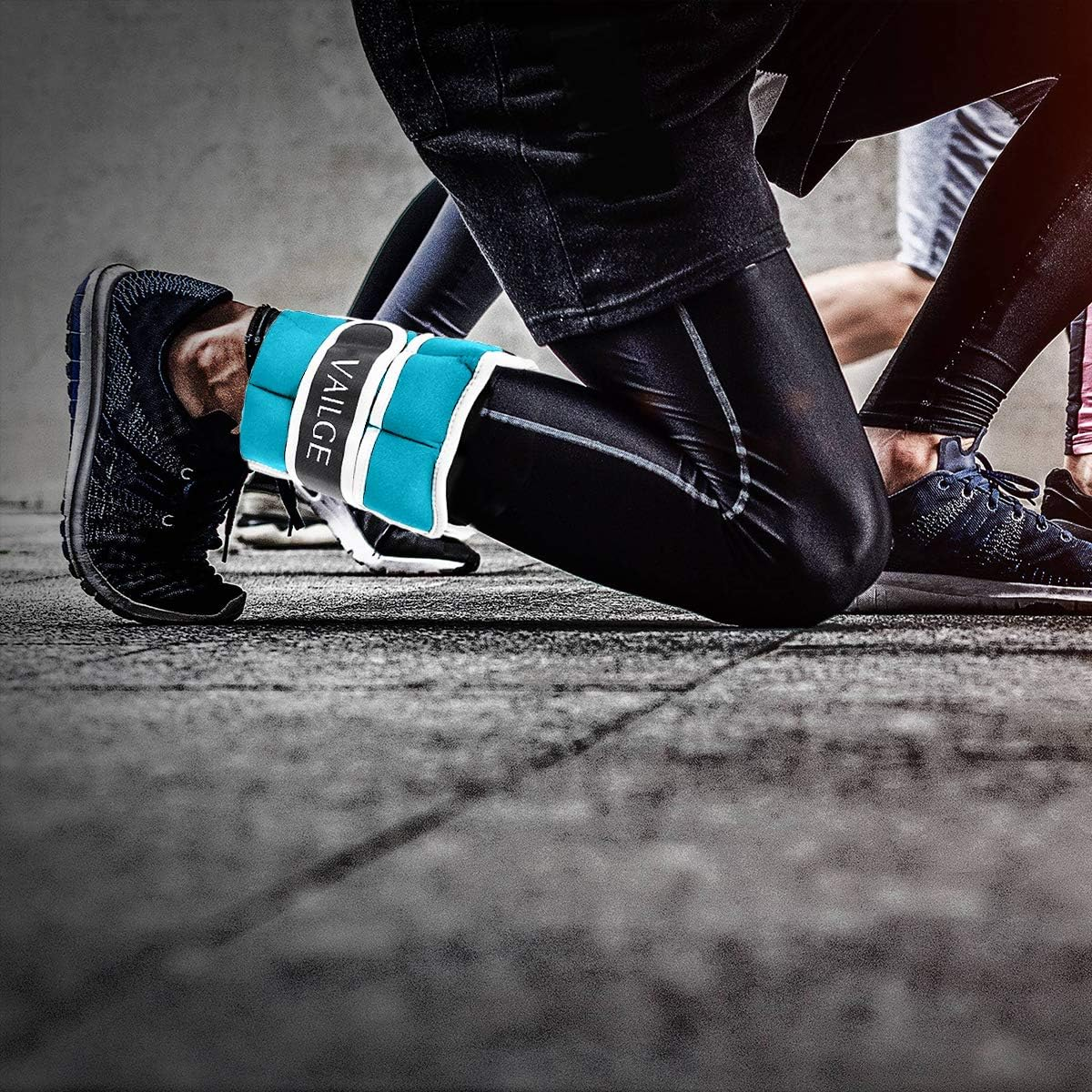 Ankle Weights Adjustable Leg Weights for Fitness Jogging Walking Exercise, Ankle Weights Women Men 0.5KG - 3KG, Black Grey Pink Blue Purple Wrist and Ankle Weights