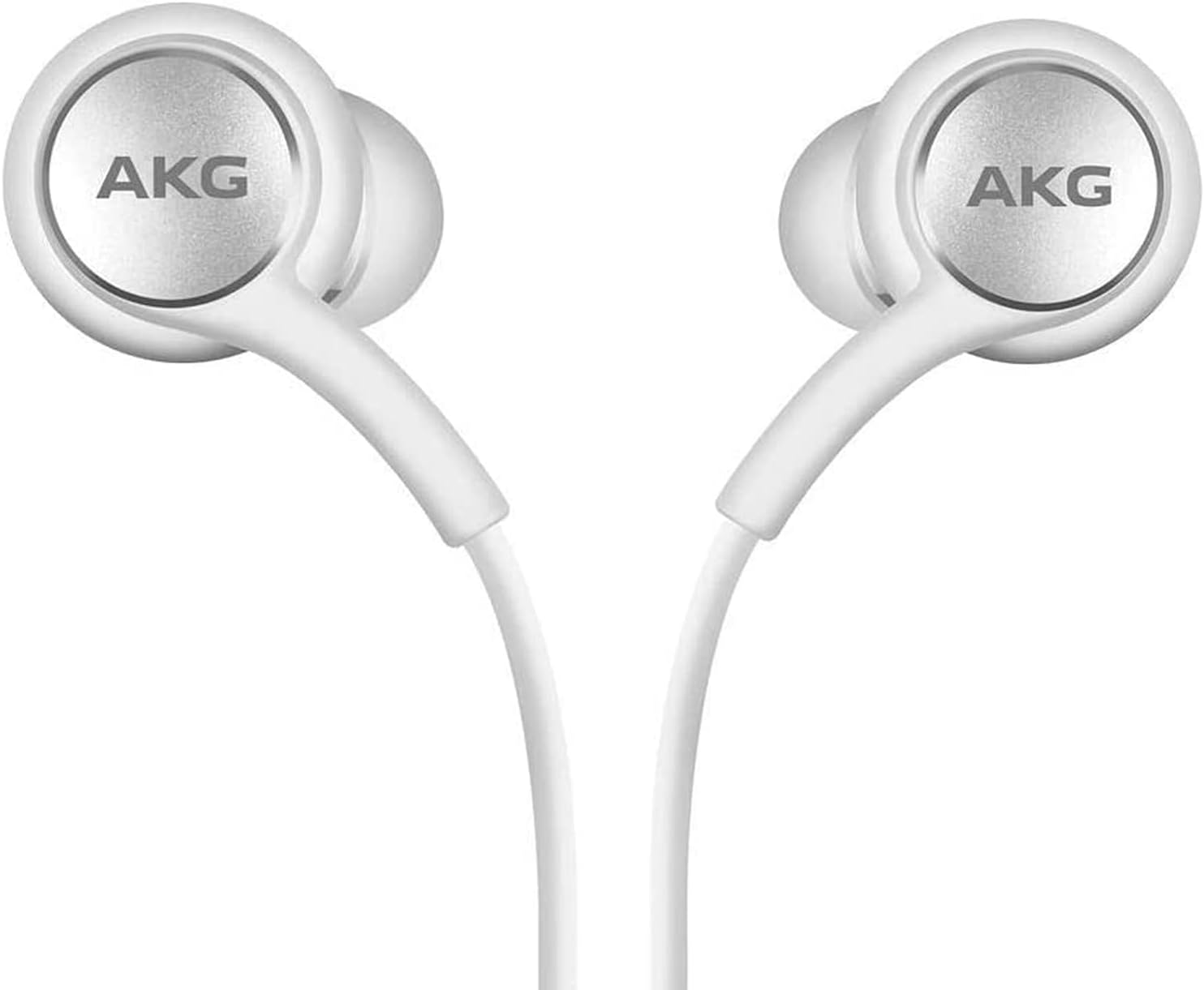Samsung AKG Earbuds Original USB Type C In-Ear Earbud Headphones with Remote & Mic for Galaxy S23 Ultra, A53 5G, S22, S21 FE, S20, Note 10, 10+, S10 plus - Braided - Includes Velvet Pouch - White image number 1