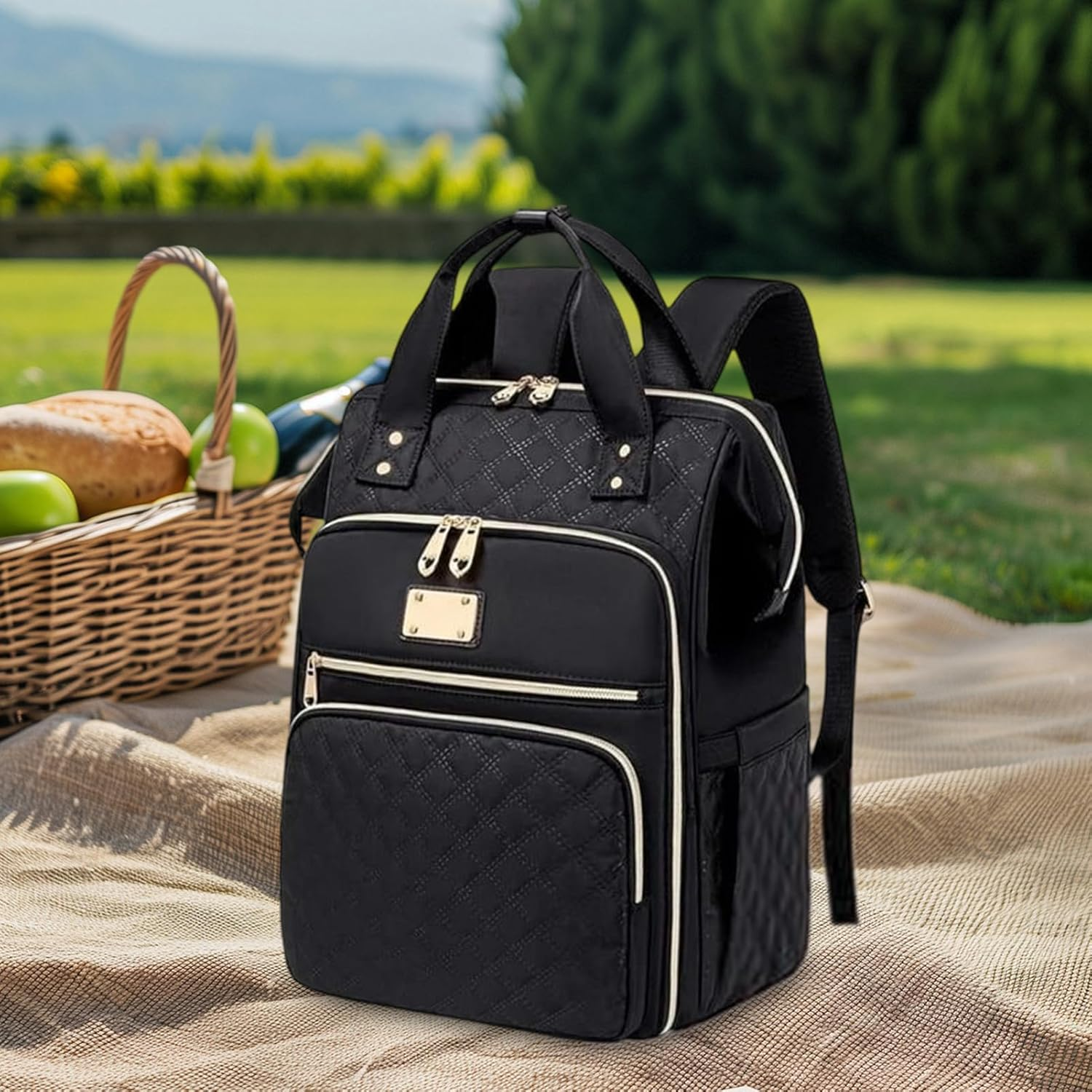 Lmyit Teacher Lunch Backpack | Laptop Backpack with Insulated Compartment - Work Bag Student Laptop Storage for Outgoing Office Hiking Vacation Camping Travel School image number 6