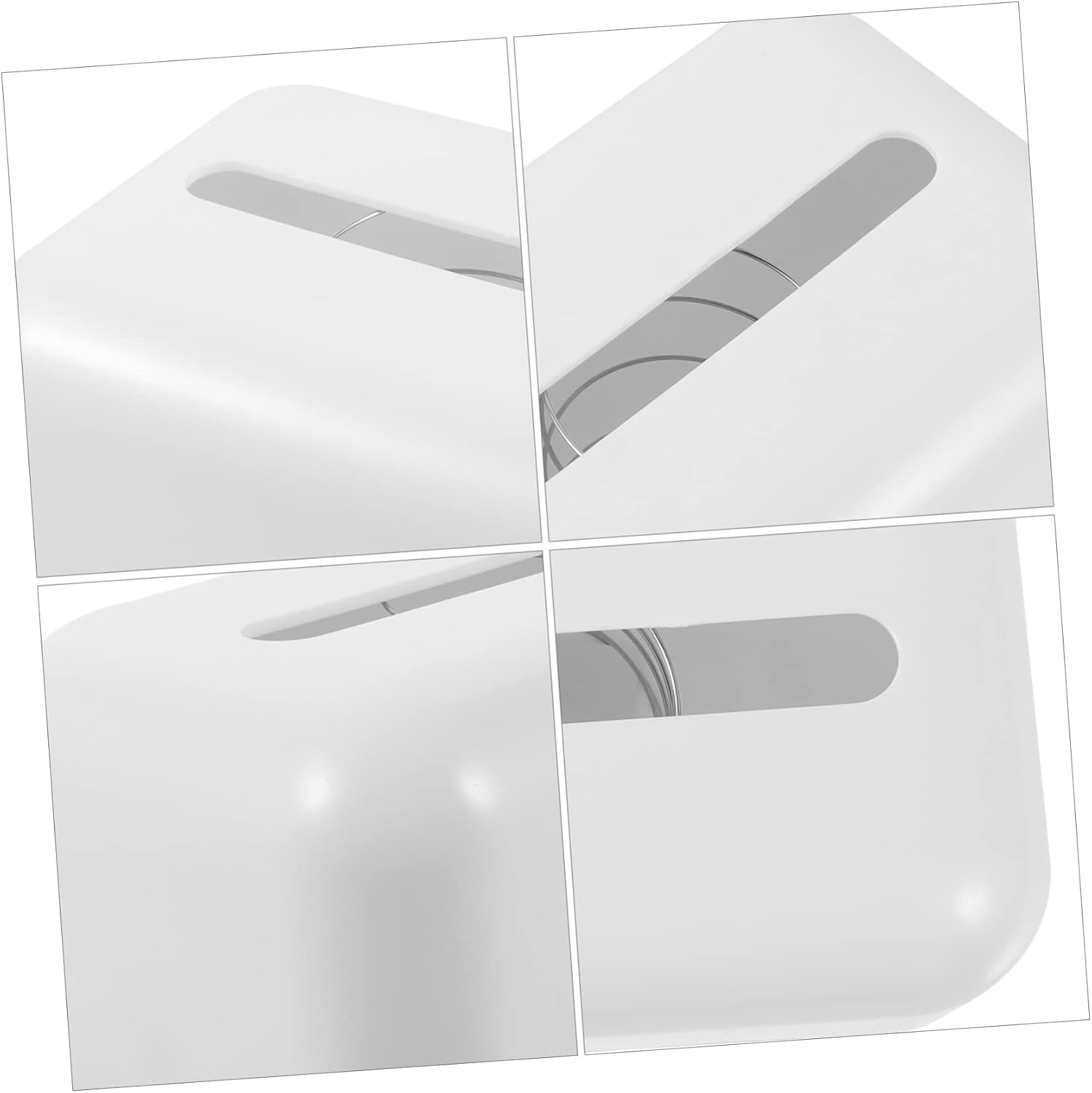 Luxshiny Desktop Tissue Holder Tissue Box Cover Refillable Wipes Container Chic Napkin Box Home Storage image number 2