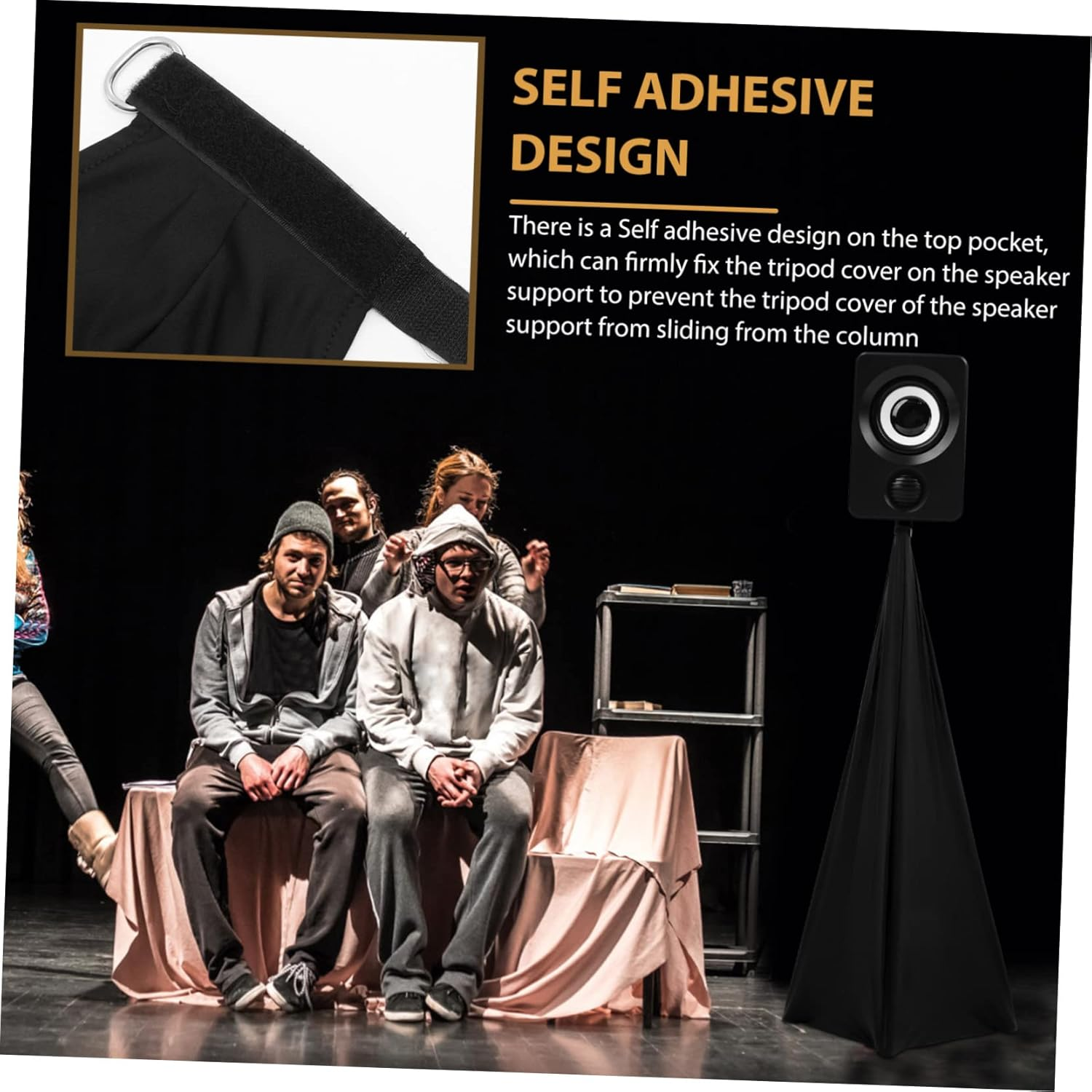 SUPVOX Polyester Cover for Speaker Stand Stage Live Show Concerts Easy Storage image number 2