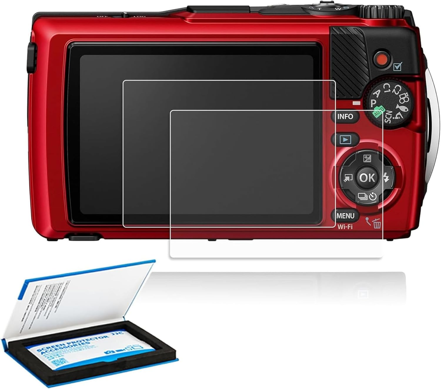 【2-Pack】 JJC Dedicated Tempered Glass LCD Screen Protector Film for Olympus Tough TG-7 TG-6 TG-4 TG-3 TG7 TG6 TG4 TG3 Camera, 0.3Mm Ultra-Thin, 9H Hardness, 2.5D round Edges image number 3