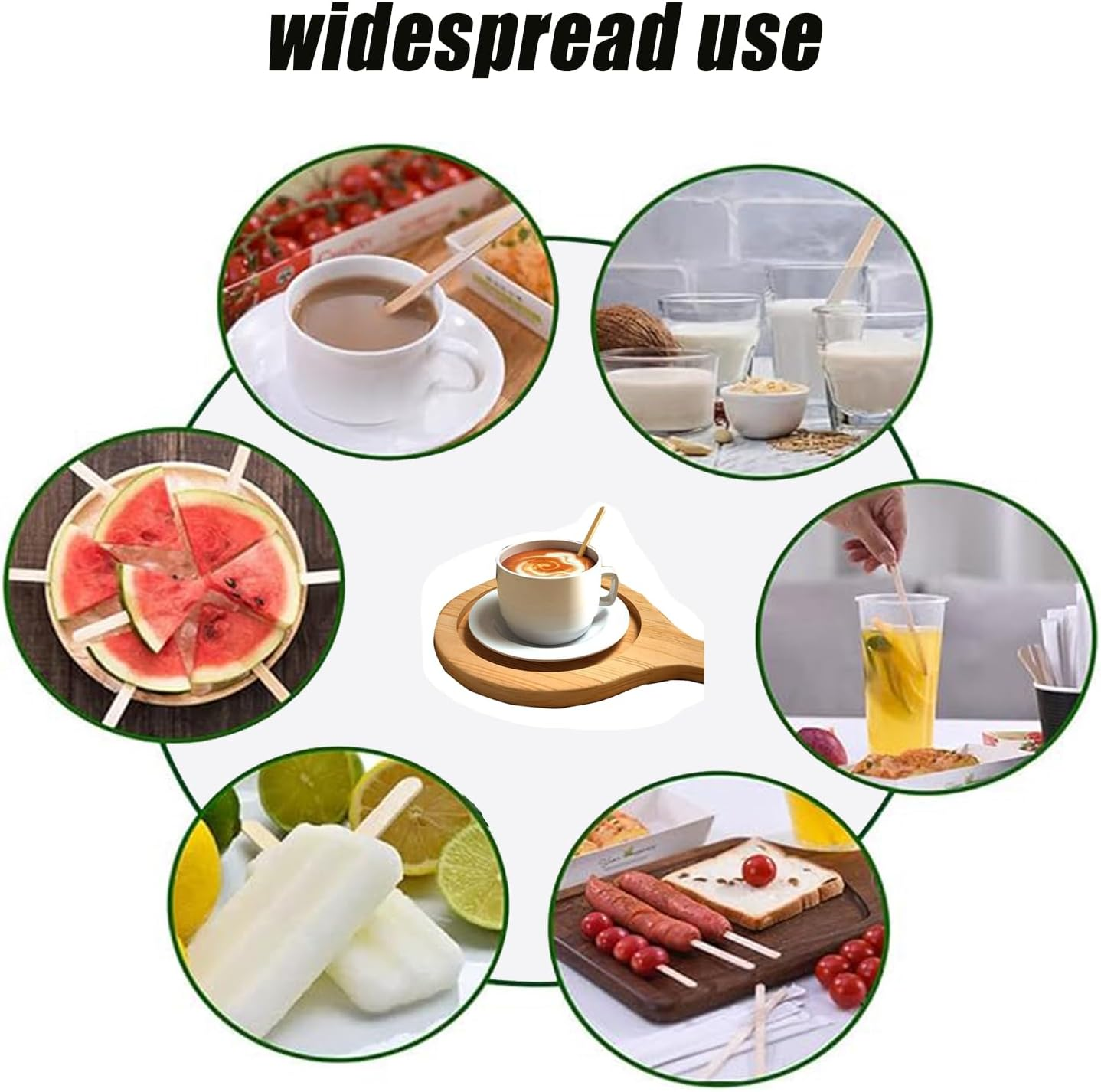 Lxcshljx 200Pcs Individually Wrapped Coffee Stirring Sticks, 5.5 Inch Disposable Bamboo Beverage Mixing Rod, round End Hot Drinks Stirrers Paddles, Stir Sticks for Cocktail Tea Coffee Honey Milk Paint image number 4