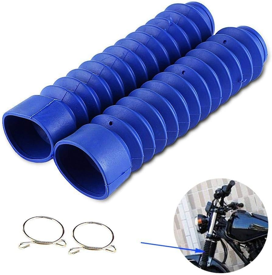 Motorcycle Front Fork Cover, 205X42Mm Plastic Universal Dust Cover Gaiters Shock Boots Front Fork Guards Motorcycle Accessory for Dirt Bike Motorbike(Blue) image number 3