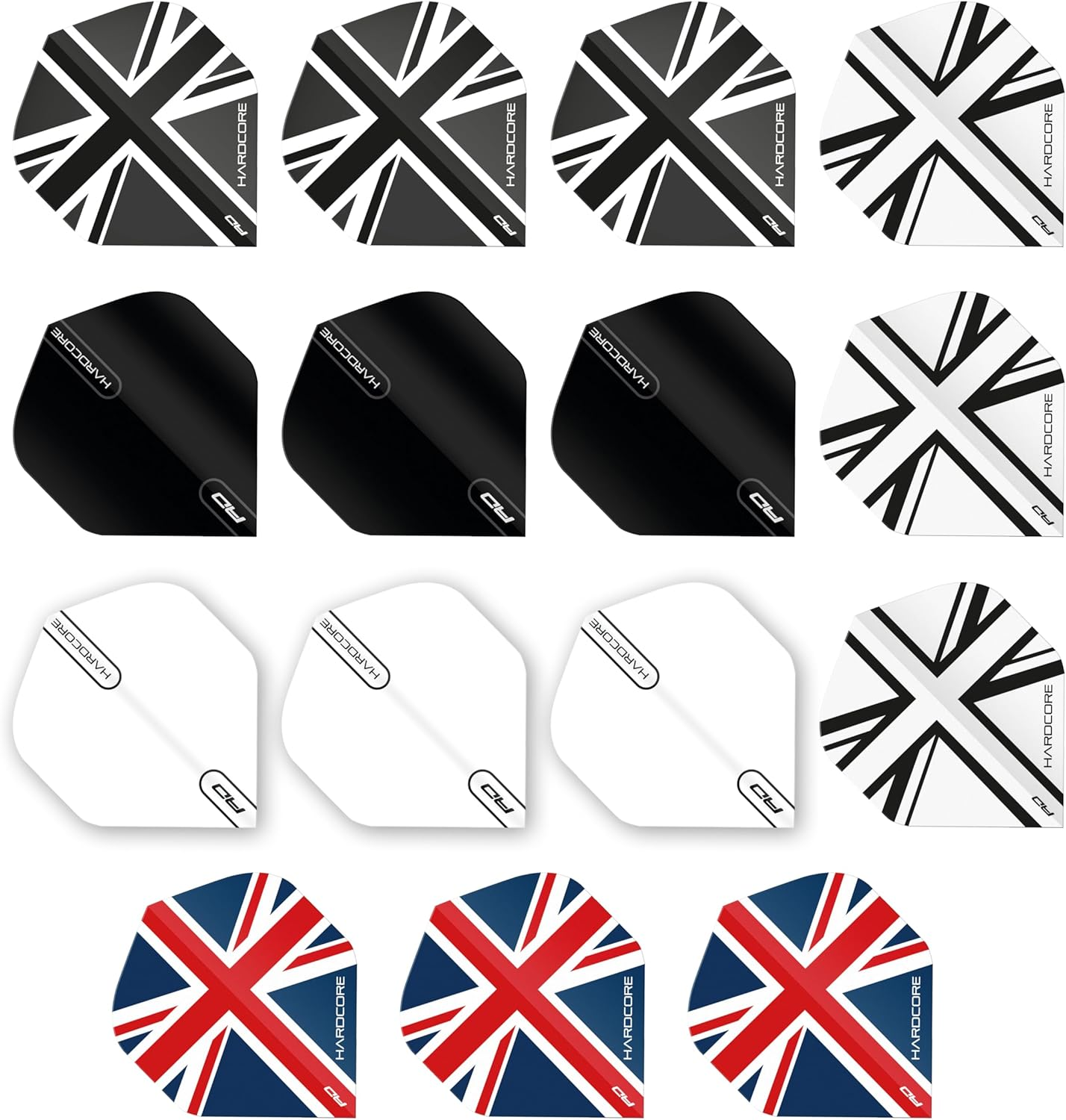 Hardcore Selection Pack Extra Thick Standard Dart Flights