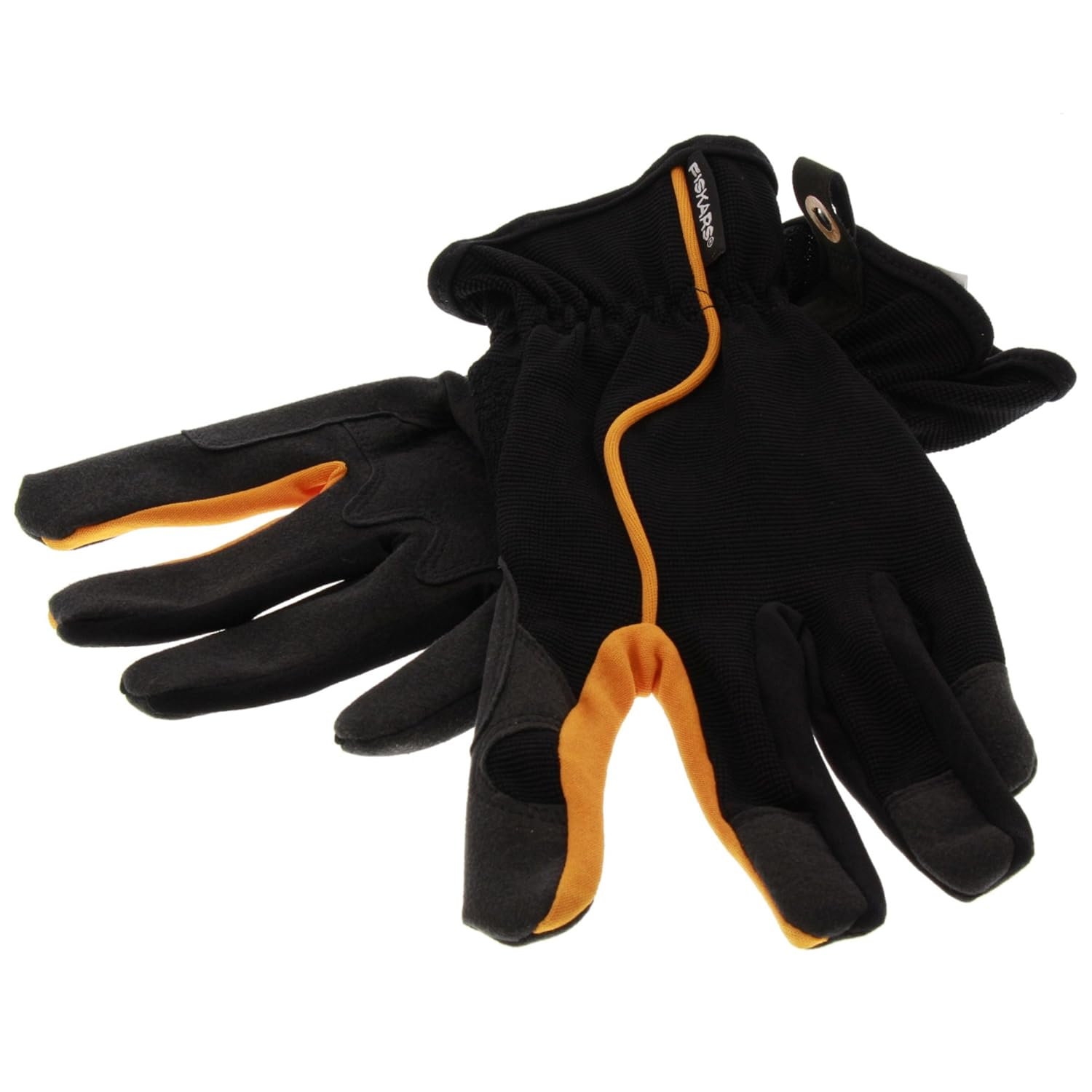 Fiskars Work Gloves - SIZE 10, Black/Orange, 1003477