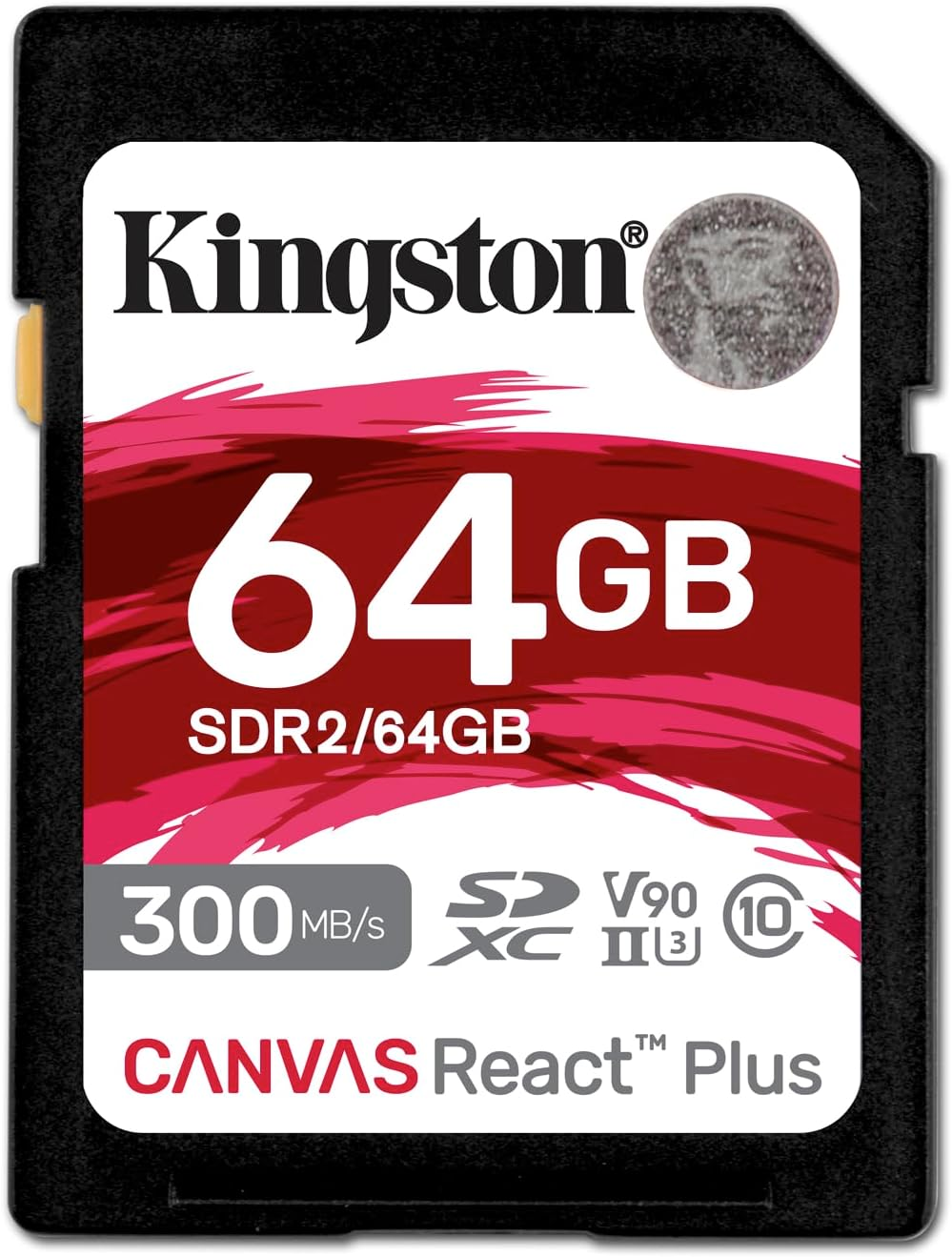 Kingston 32 GB Canvas React plus SD Memory Card, Black image number 1