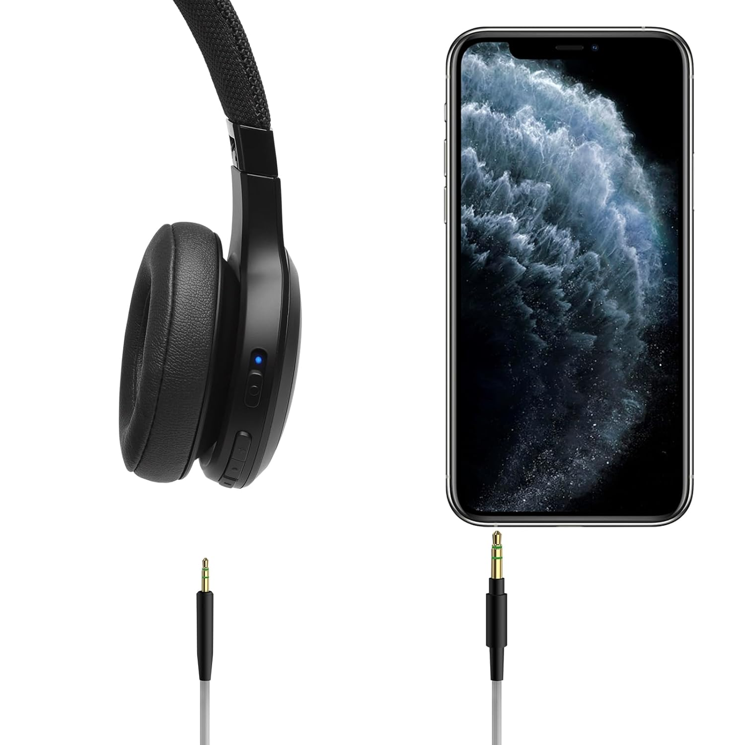 Linkidea Audio Cable Compatible with JBL Tour One, Tour One M2, Tune 660NC, Live 660NC, Live 650BTNC, Tune 770NC, Tune 760NC, Tune 750BTNC, 3.5Mm to 2.5Mm Replacement Aux Cord (3.9 Ft/1.2 M) image number 2