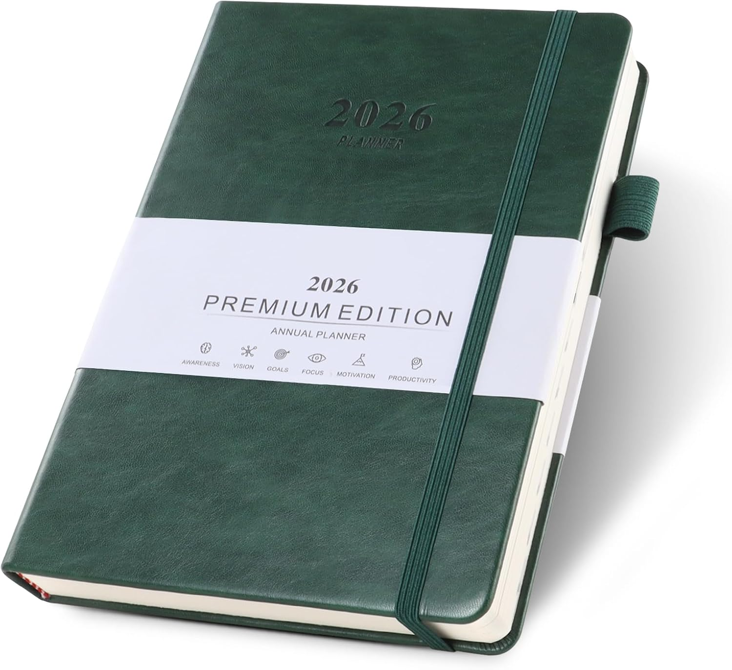 2026 Diary A5 Week to View, Academic Diary Page a Day, Academic Planner for Business, Writing and Note Taking(Dark Green)