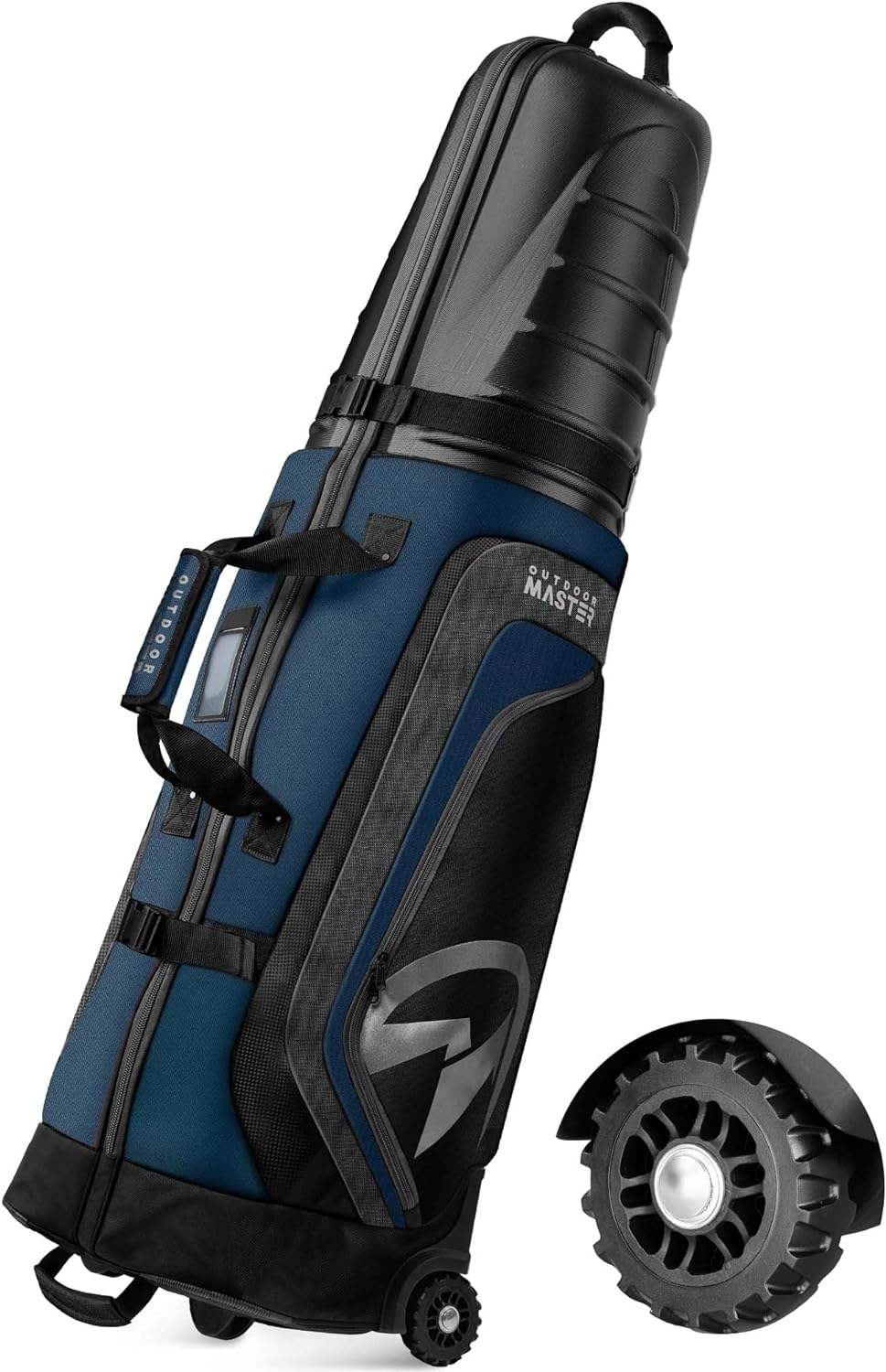 Outdoormaster Golf Travel Bags for Airlines with Wheels and Hard Case Top, Protect Golf Clubs, Lightweight and Easy to Maneuver, Upgrade Version