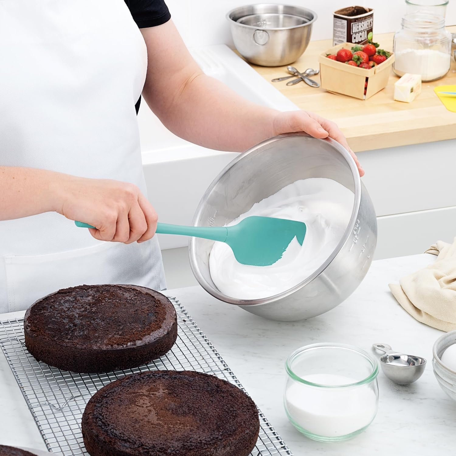 Tovolo Flex-Core All Silicone Spatula - Light Aqua