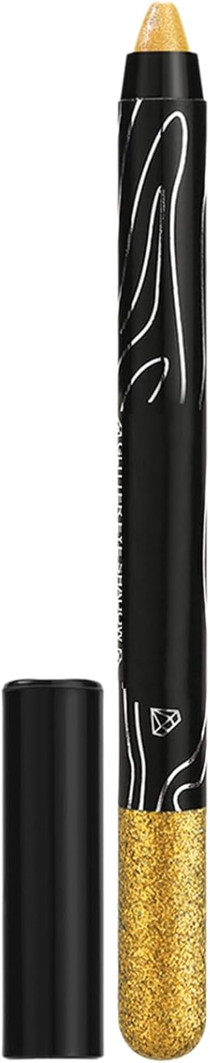 Hedmy Creamy Glitter Eyeshadow Stick Waterproof Pearl Shimmer Makeup Long Lasting Glide on Pen for Parties and Weddings Burgundy One Size