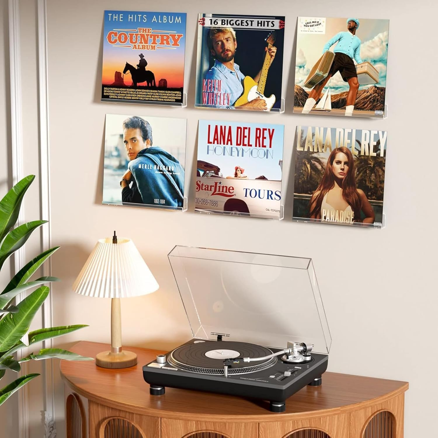 8 Pack Vinyl Record Shelf Wall Mount, 12" Vinyl Holder for Album Record Storage & Display, Clear Acrylic Floating Shelves for Wall Decor, Kids Bookshelf, Magazine Rack, Picture Ledge image number 5