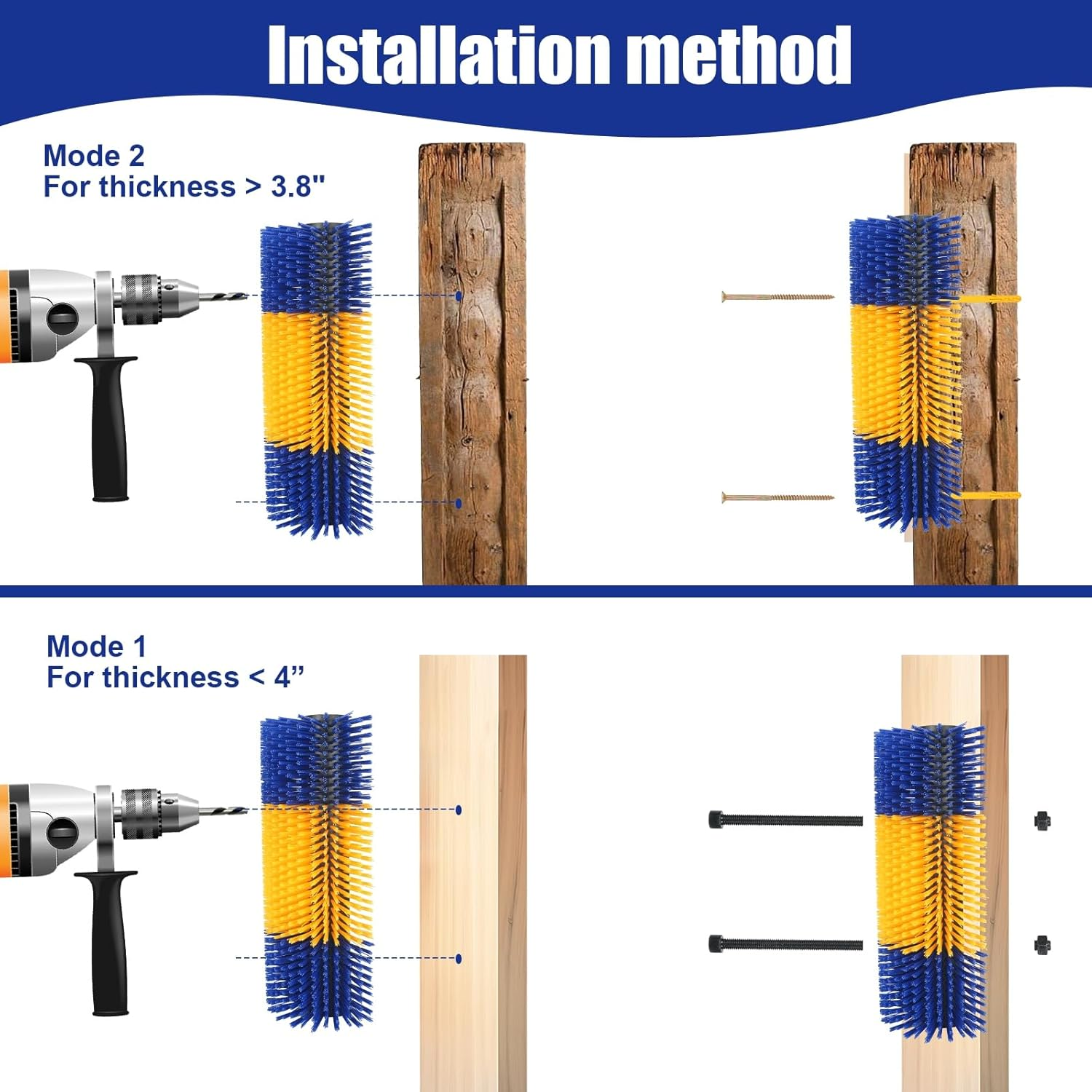 2PCS Livestock Scratching Brush, Cow, Horse, Goat, Yellow, Animal Back Scratching Brush