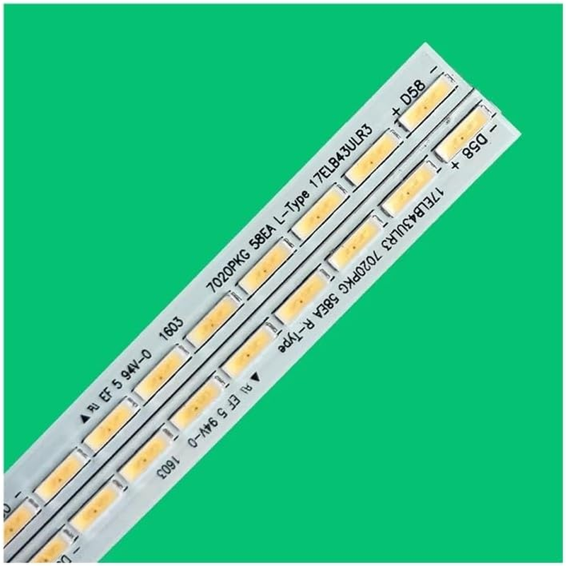 2Pcs 58Leds TV Backlight Strips for V-ESTEL 43UB/7020PKG 58EA L-Type 17ELB43ULR3,7020PKG 58EA R-Type 17ELB43ULR3