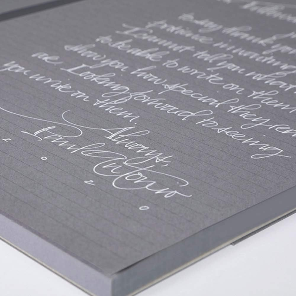 Rhodia 117761C Soft Notebook Rhodiarama Goalbook Silver A5 (14.8 X 21 Cm), 240P, Small Squares 5 X 5, Paper Ivory 90 G/M2, 2 Ribbons, Elastic Closure, Imitation Leather Papier Maya Gris (Pack of 2) image number 5