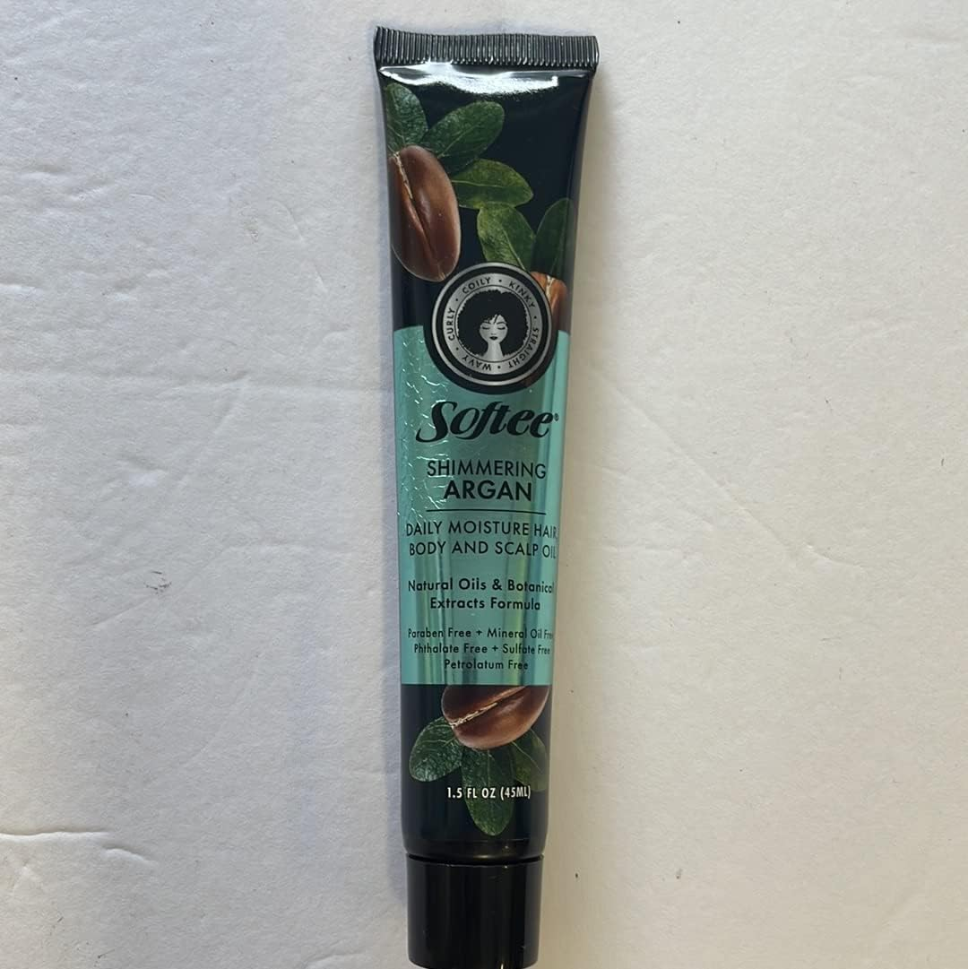 Softee Daily Moisture Hair, Body, and Scalp Shimmering Argan Oil - 1.5 Fl Oz