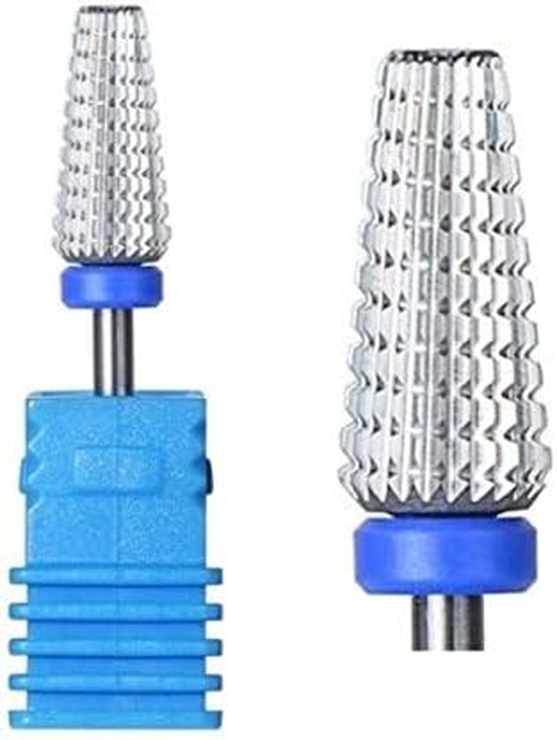 Natury Nails Tungsten Carbide Bit for Nail Lathe 5 in 1 Manicure Pedicure Enamel Acrylic Nails and Gel Nails Rotary Drill (Medium Grain) image number 2