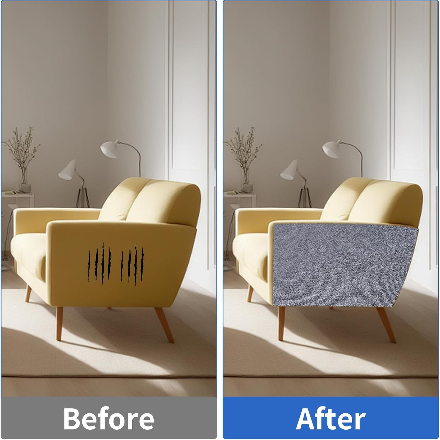 Cat Scratcher, Self-Adhesive Scratching Mat, Cat Scratching Mat, DIY Trimmable, Scratch Protection, Cat Scratching Mat for Protecting Carpets, Sofa, Furniture Protection, Grey, 30&times;100Cm image number 4