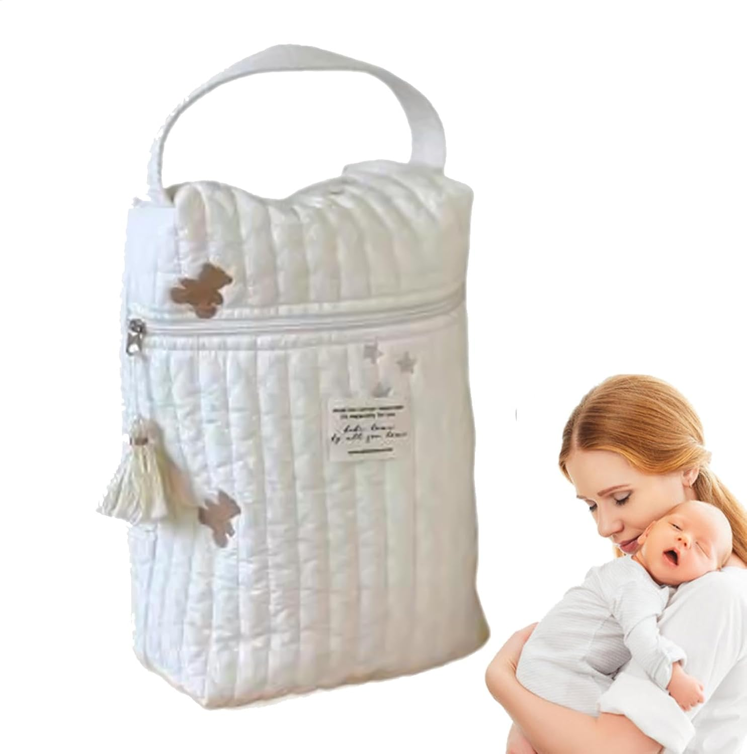 Diaper Bag, Travel Storage Bag, Organiser, Zipper Nappy Bag, Travel Nappy Bag, Multifunctional Nappy Organiser, Outdoor Nappy Bag, Party Nappy Organiser, Diaper Storage image number 6