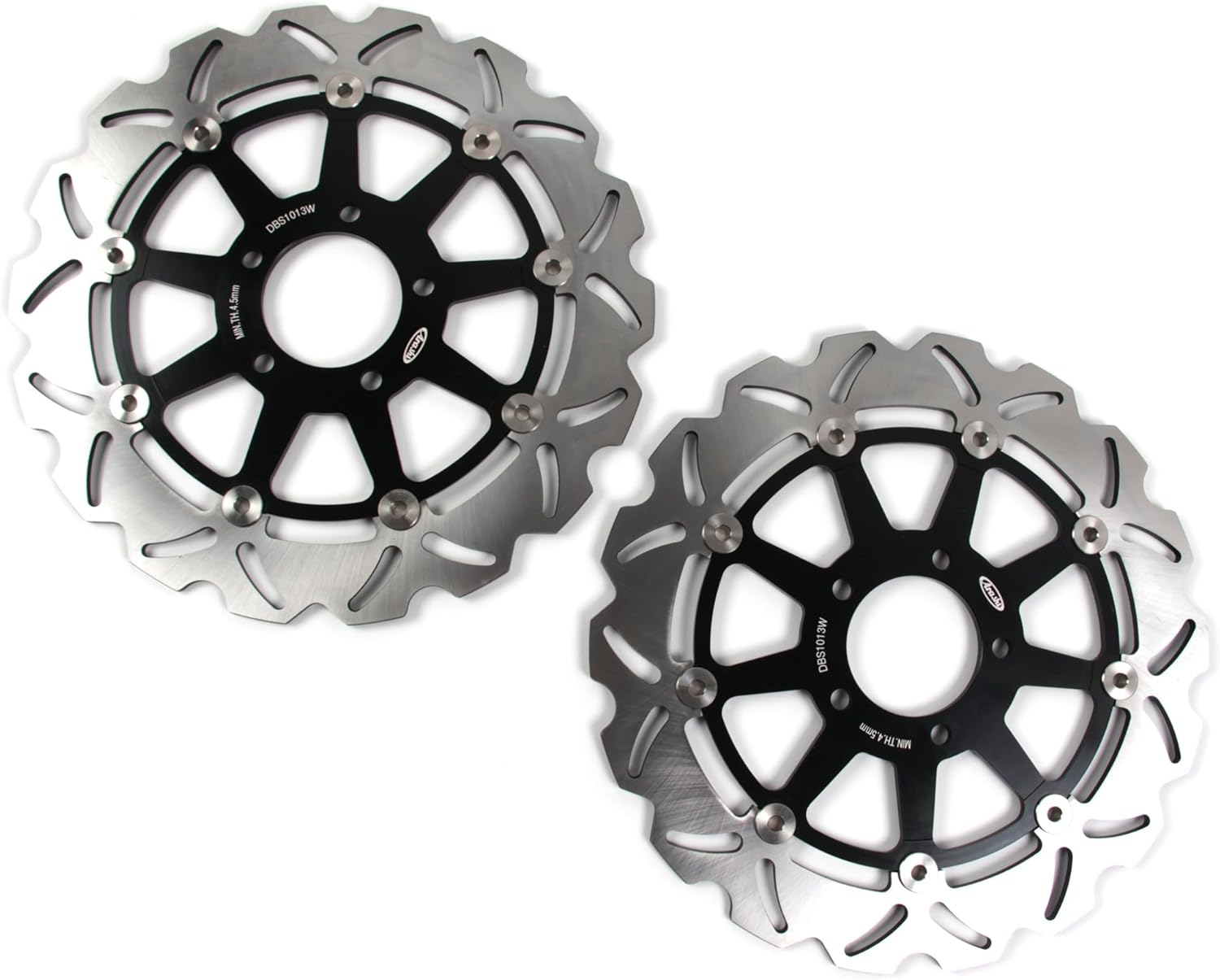 Floating Front Brake Discs Rotors Compatible with Suzuki GSXR 1300 Hayabusa Gen 1, GSXR 600 97-03, GSXR 750 96-03, GSXR 1000 01-02, TL1000R 98-03, TL1000S 97-01, GSX1400 02-07, Gold image number 1