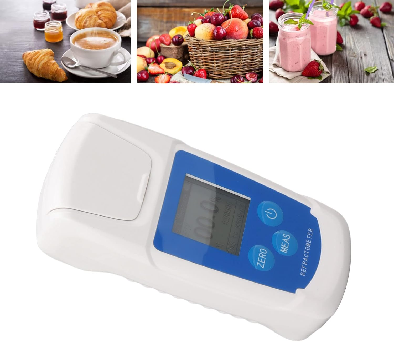 Digital BRIX Refractometer 0-55% Brix Range, Handheld Pocket High Accuracy BRIX Meter, Digital BRIX Tester Sugar Content Meter for Fruits Drinks Beer Sugar Content Test image number 1
