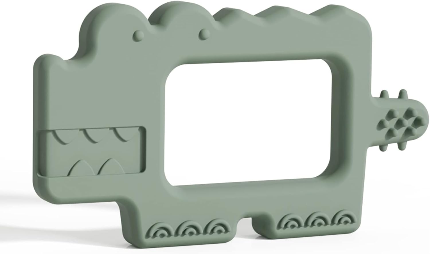 Bebebiu Crocodile Misty Purple Baby Teether, BPA Free Silicone Teething Toy