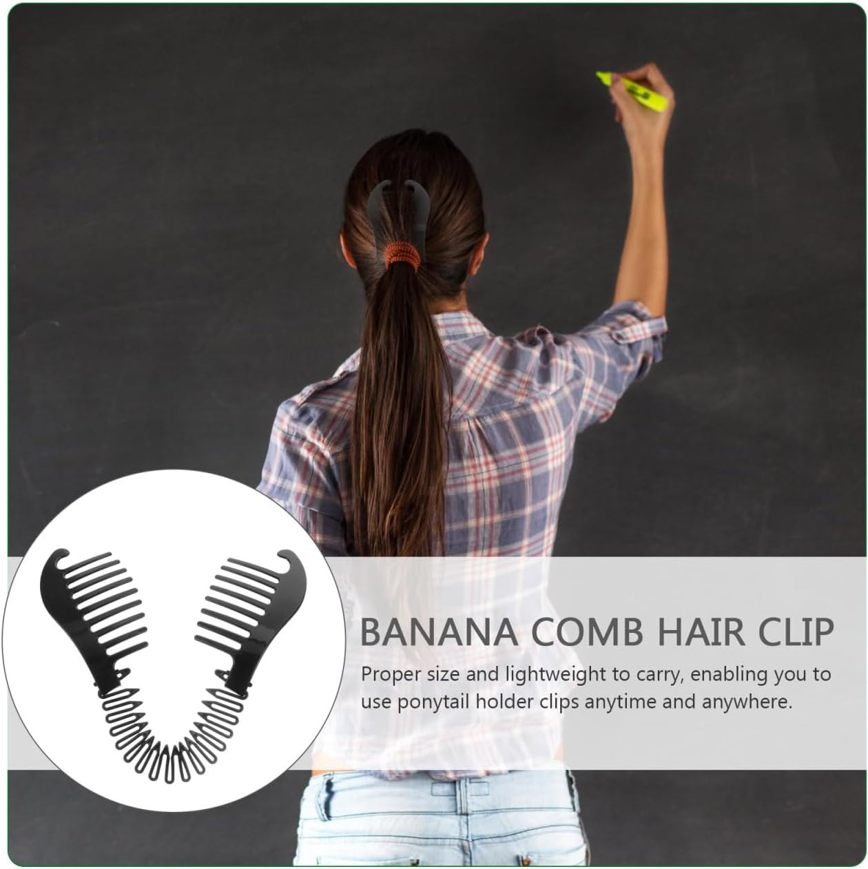 PAMINGONO Banana Clips for Hair for Women Interlocking Combs Hair Styling Accessories Side Combs Braiding Tool image number 6