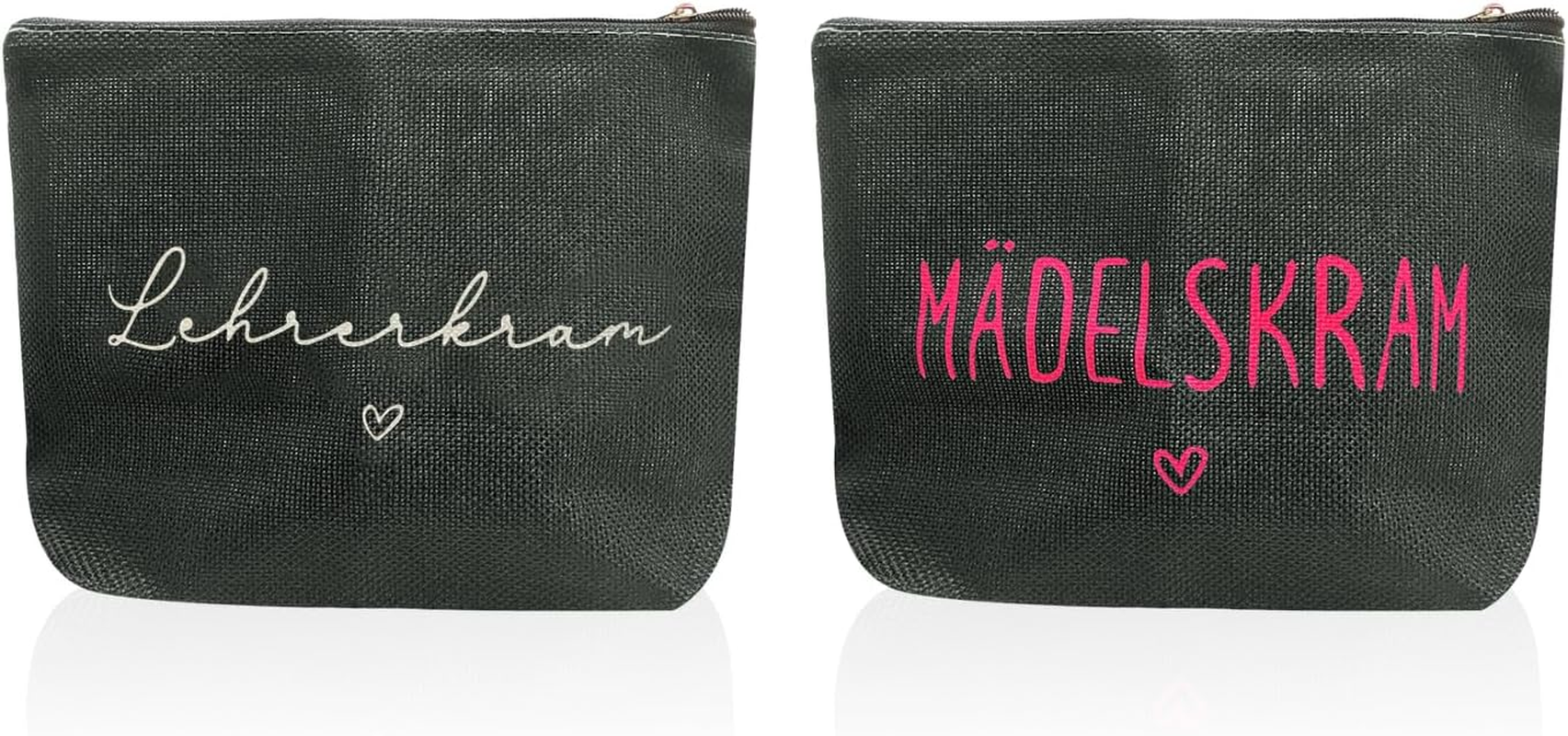 2 German Black Cosmetic Bags, Portable Storage Bags, Travel Wash Bags, Suitable for Cosmetic Finishing image number 3