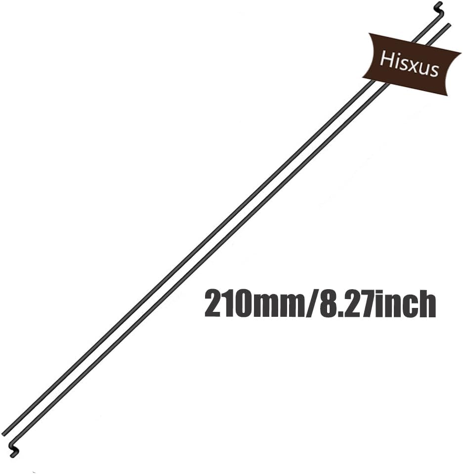 Yrhrol 15Pcs Adjustable Pushrod Connector Linkage Stopper 1.3Mm + 15Pcs Nylon Control Horns 21X10 Mm + 15Pcs 1.2 X 210Mm Z Push Rods Parts Compatible for RC Airplane Plane Boat Replacement (15 PCS)