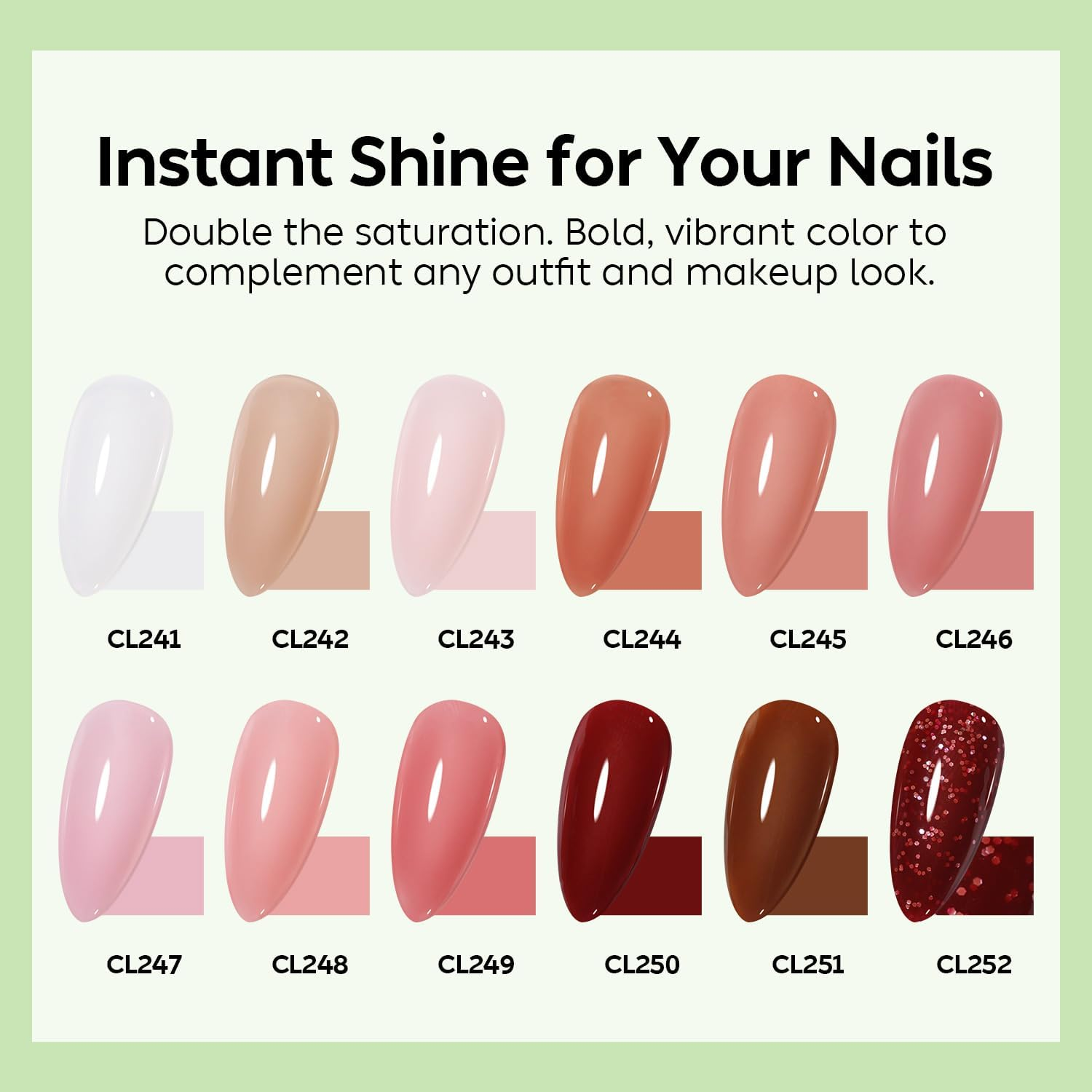 Luxbon 12 Pcs Gel Nail Polish Set - Spring Colour Set Long Lasting Gel Polish, Uv Led Soak off Nail Art Designs Manicure Kit 003 - Lb12002 image number 5