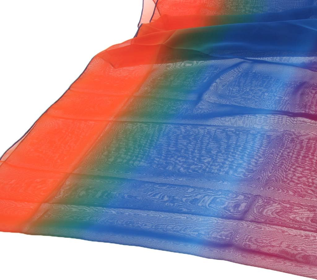 Oshhni Pair Smooth Veil Poi Thrown Balls Imitated Silk Belly Dance Performance image number 1