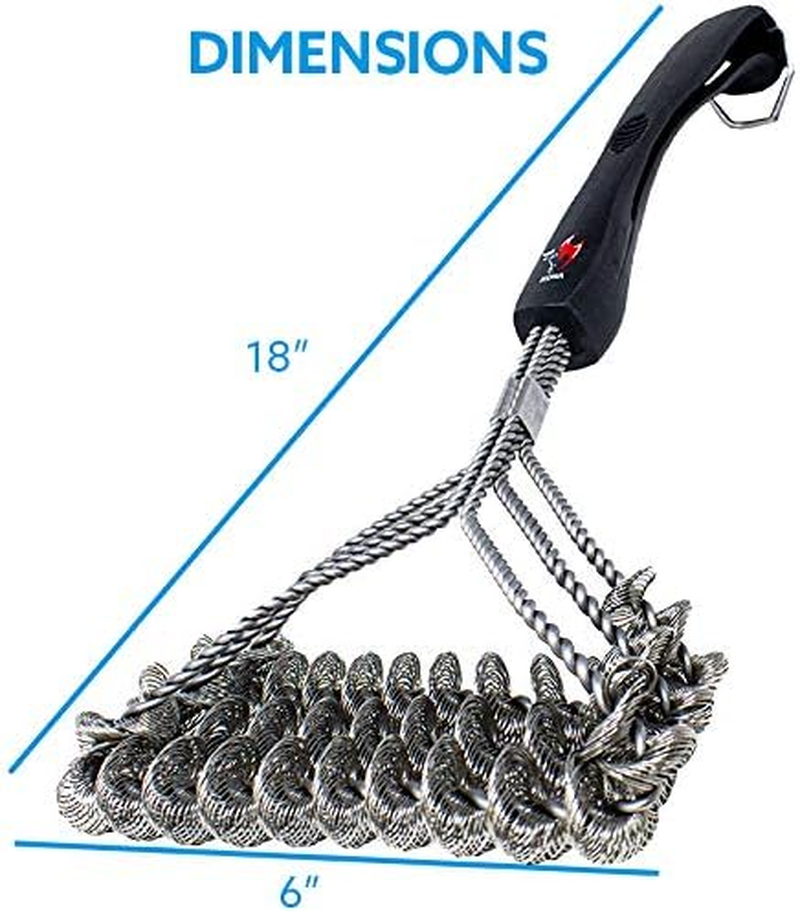 Kona Safe/Clean Grill Brush - Bristle Free BBQ Grill Brush - 100% Rust Resistant Stainless Steel Barbecue Cleaner - Safe for Porcelain, Ceramic, Steel, Cast Iron - Great Grilling Accessories Gift image number 4