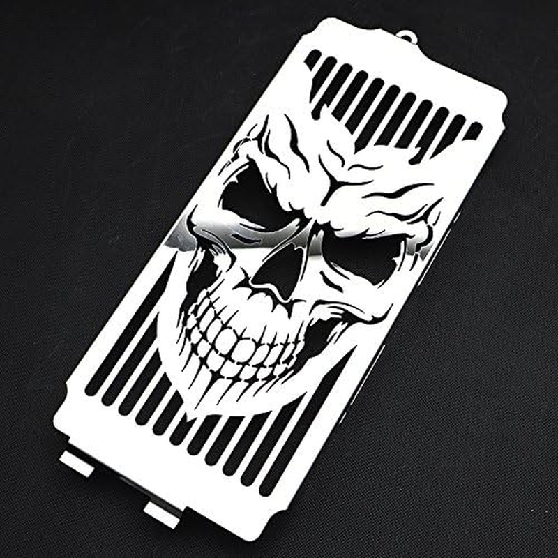Motorcycle Chrome Skull Radiator Grill Cover Guard Protector for Honda Shadow ACE VT400 VT750 1997-2003 Spirit 750 2001-2008 image number 1