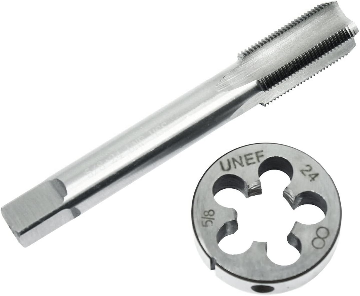 5/8''-24 and Die Set High- Steel Right-Hand Thread for Thread Restore Multicolor374 1 Set image number 4